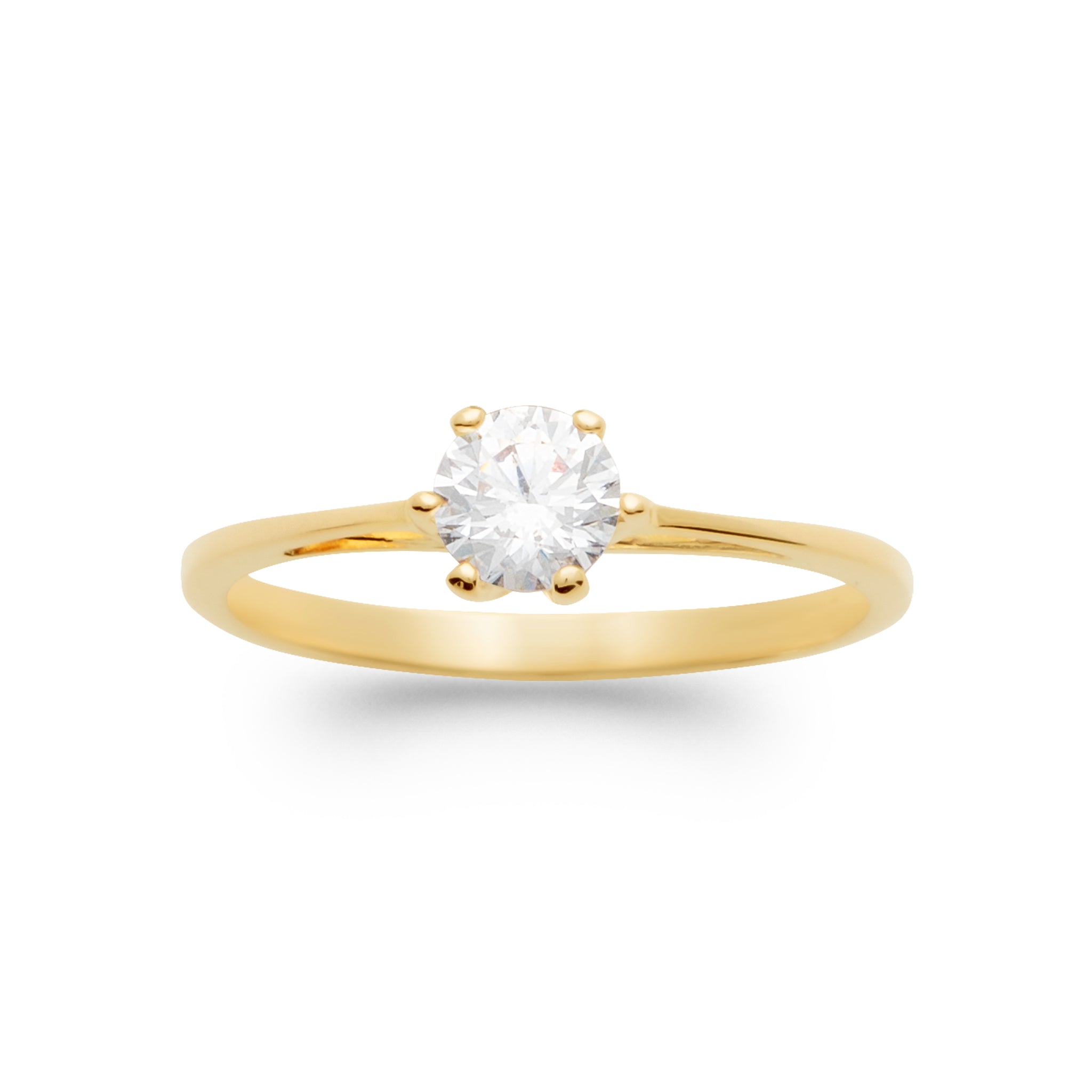 Bague solitaire zircon