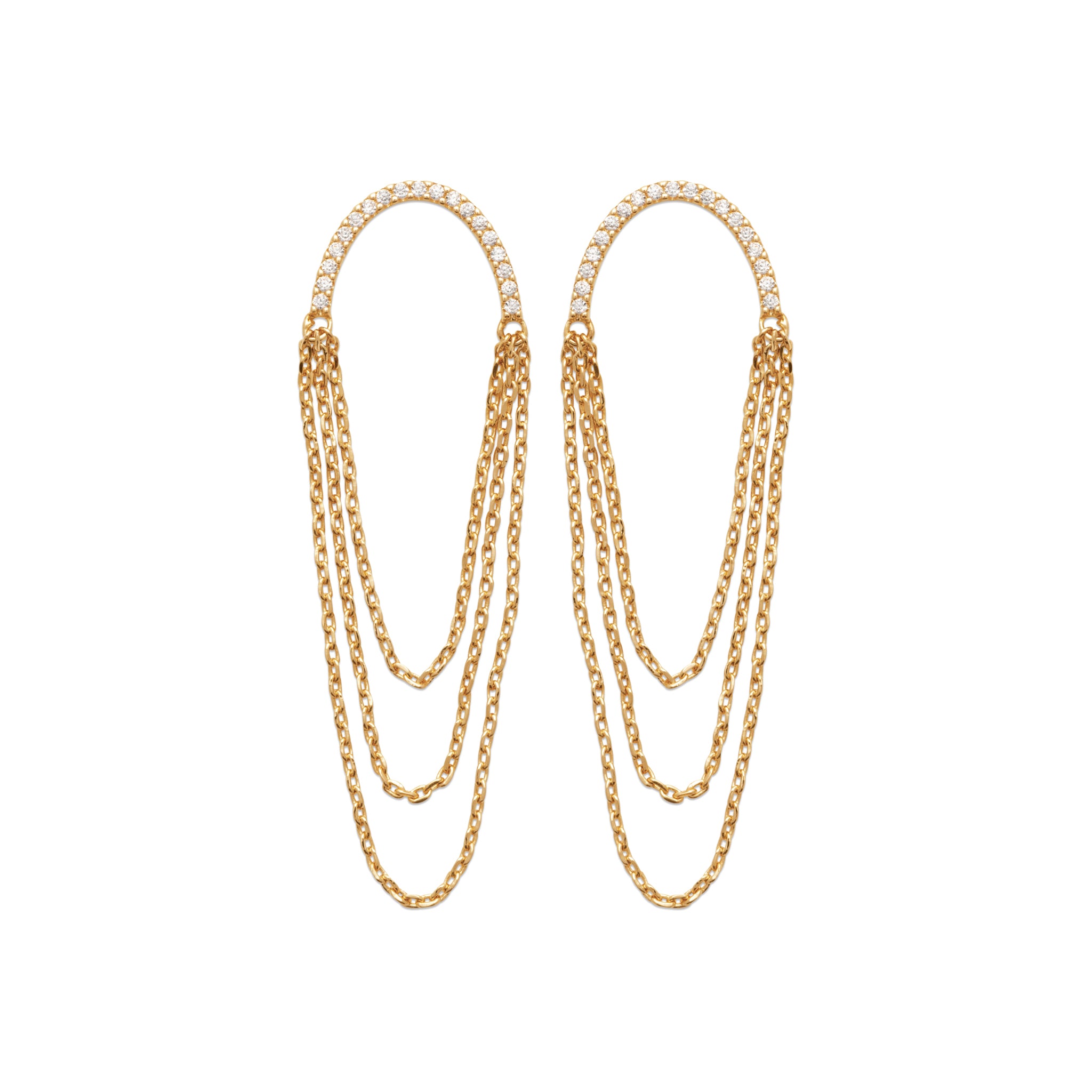 Boucles d'oreilles chaînes et oxydes