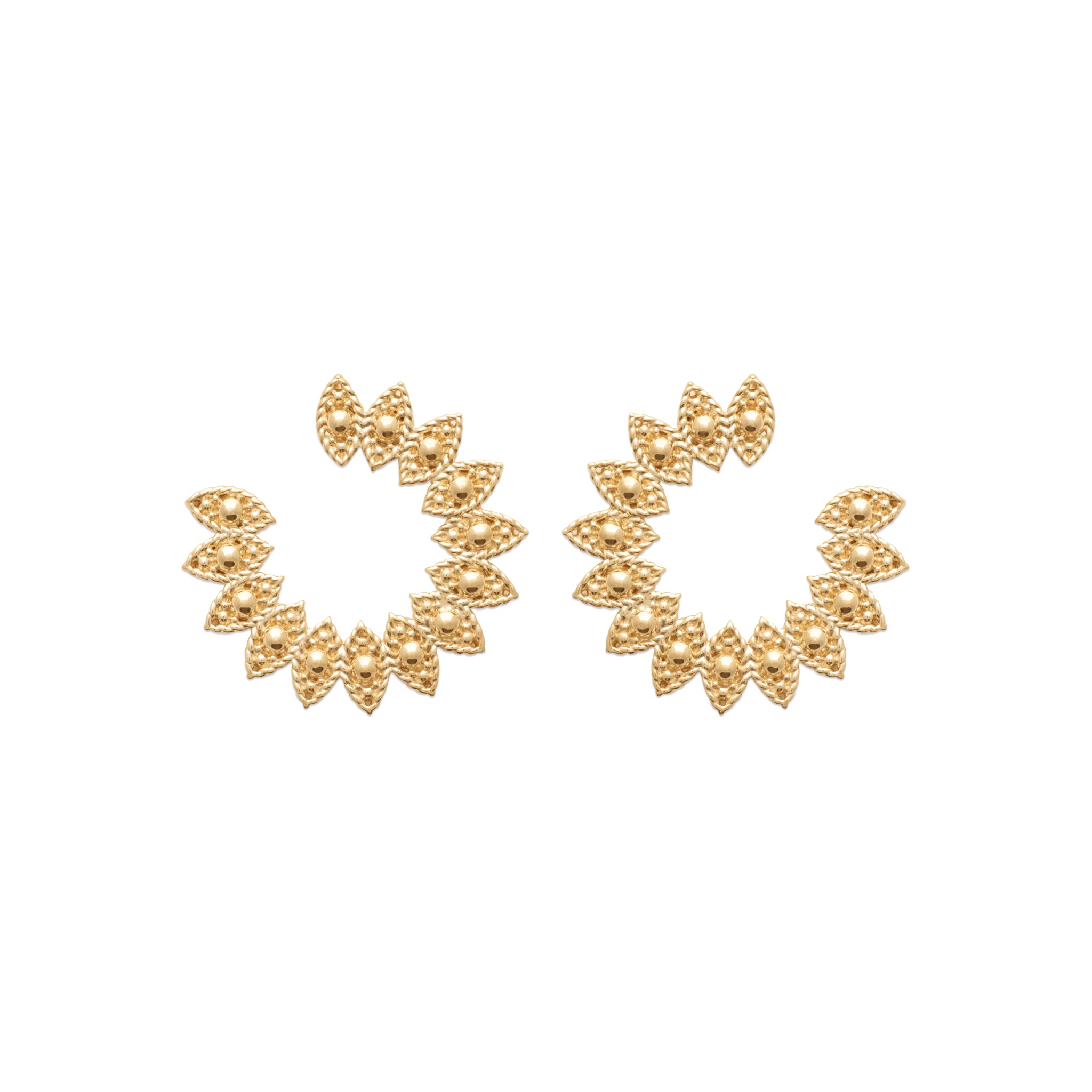 Boucles feuilles texturées