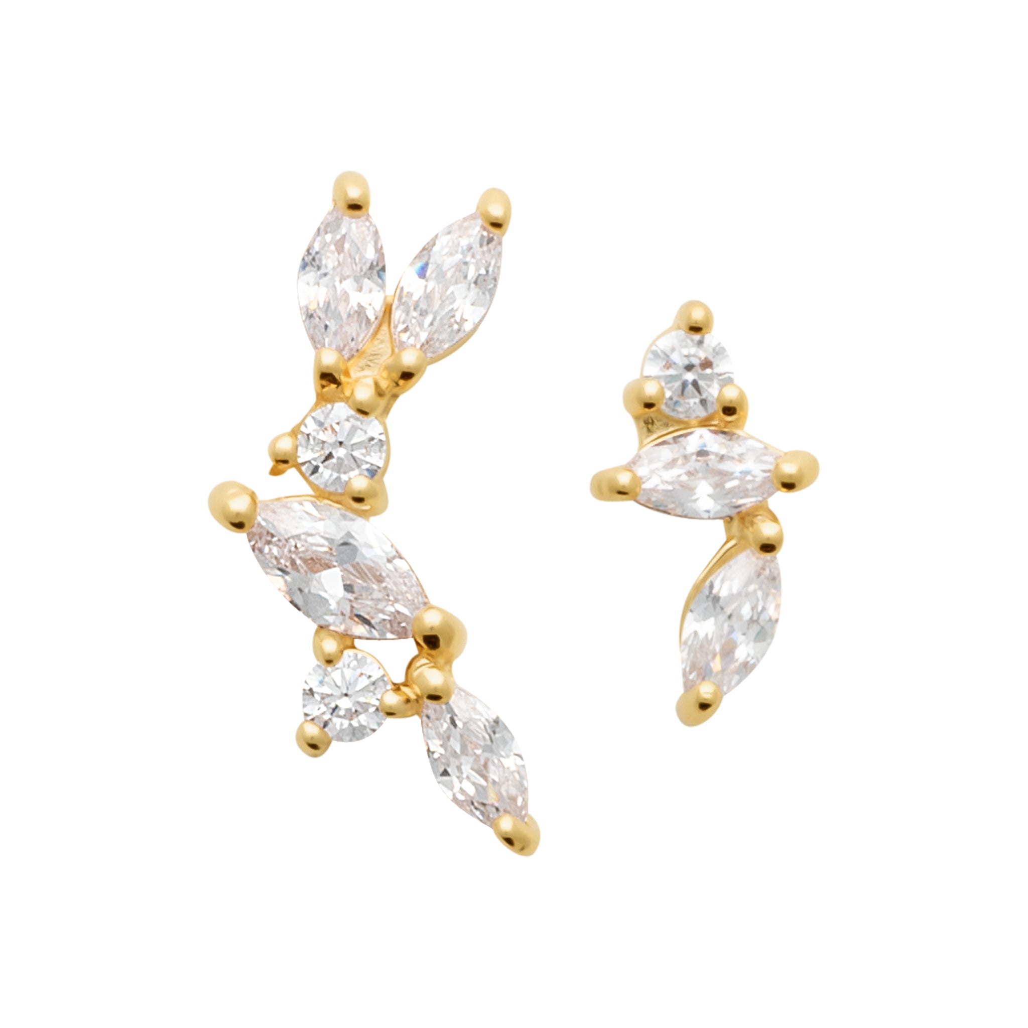 Boucles d'oreilles asymétriques