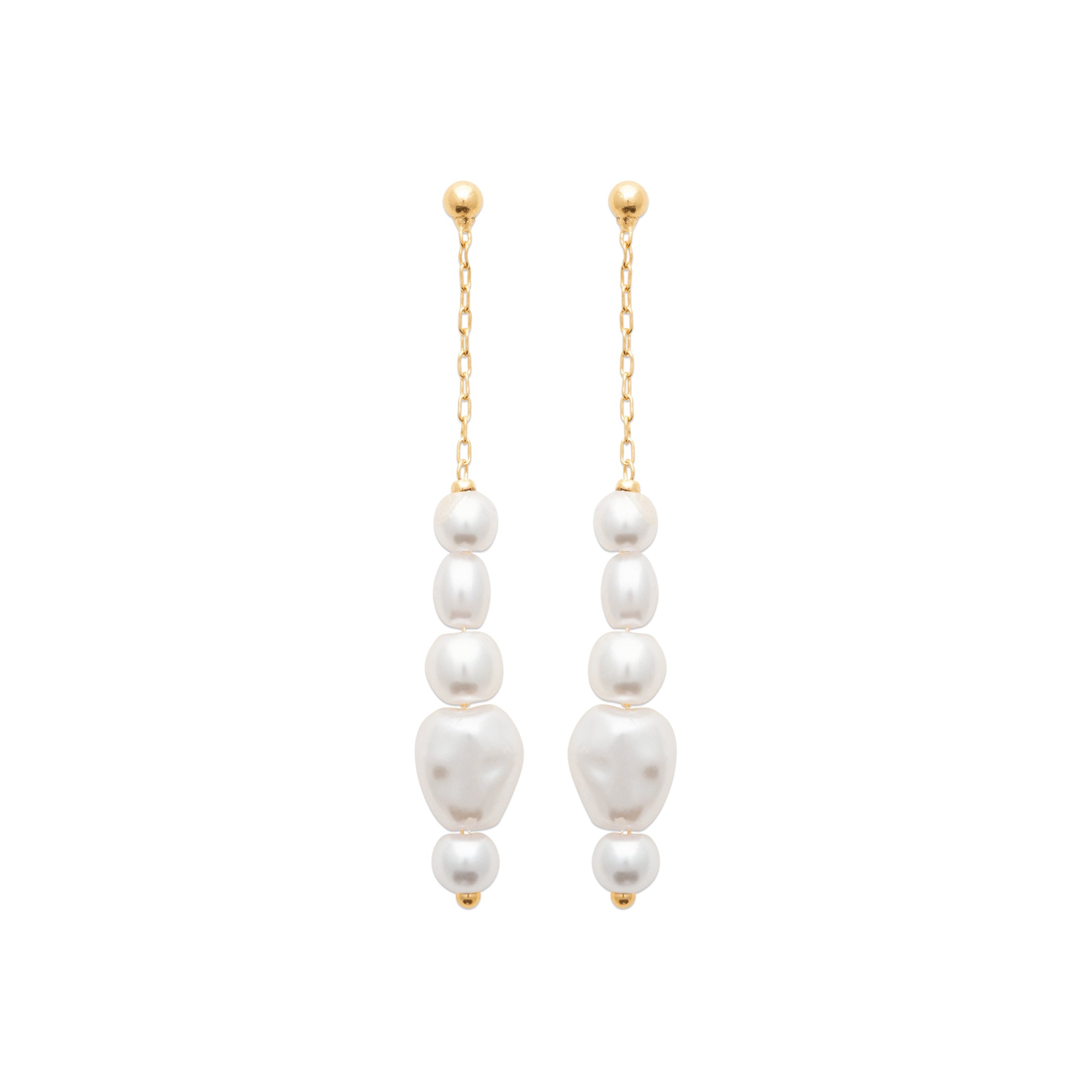 Boucles d'oreilles pendantes à perles