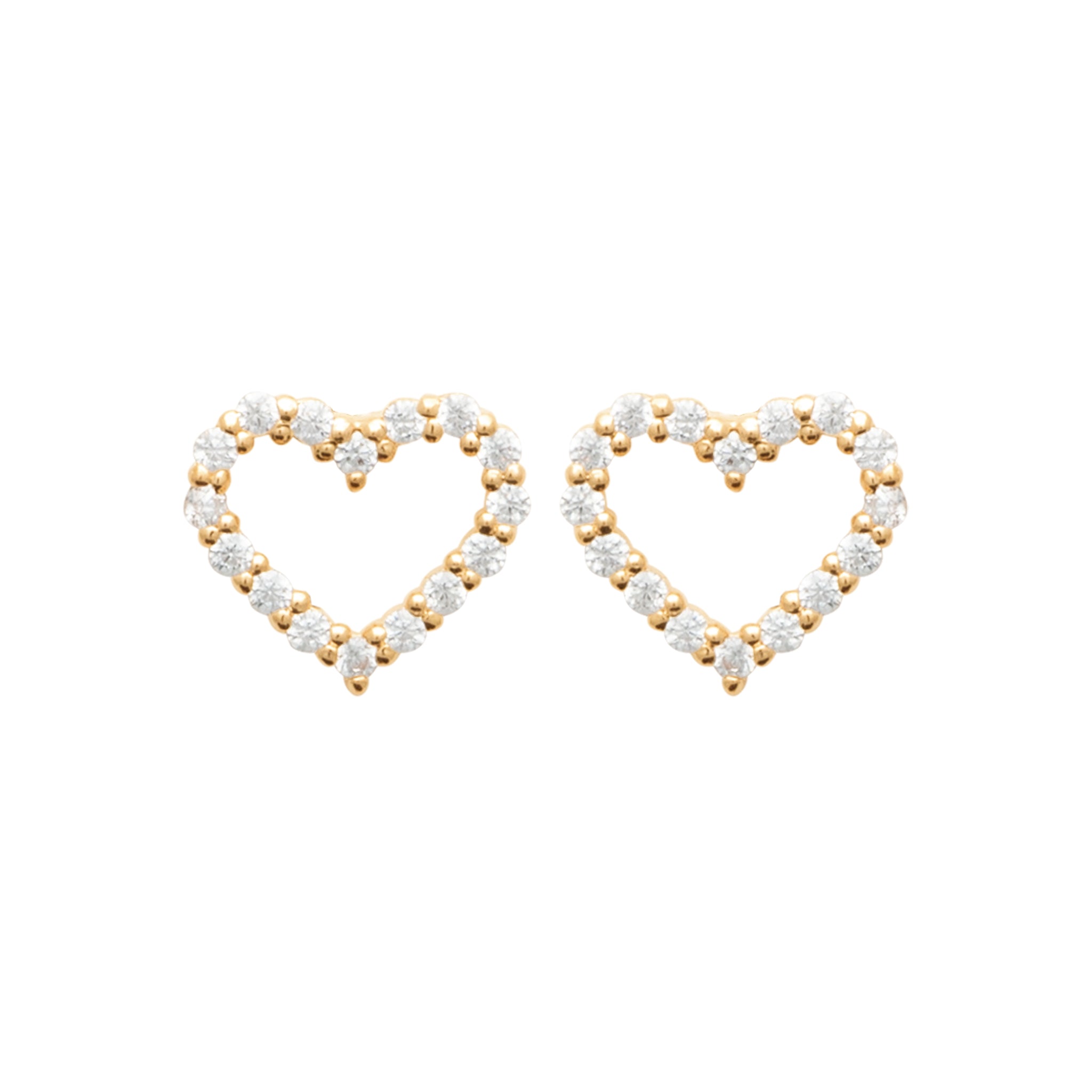 Boucles d'oreilles puces cœur