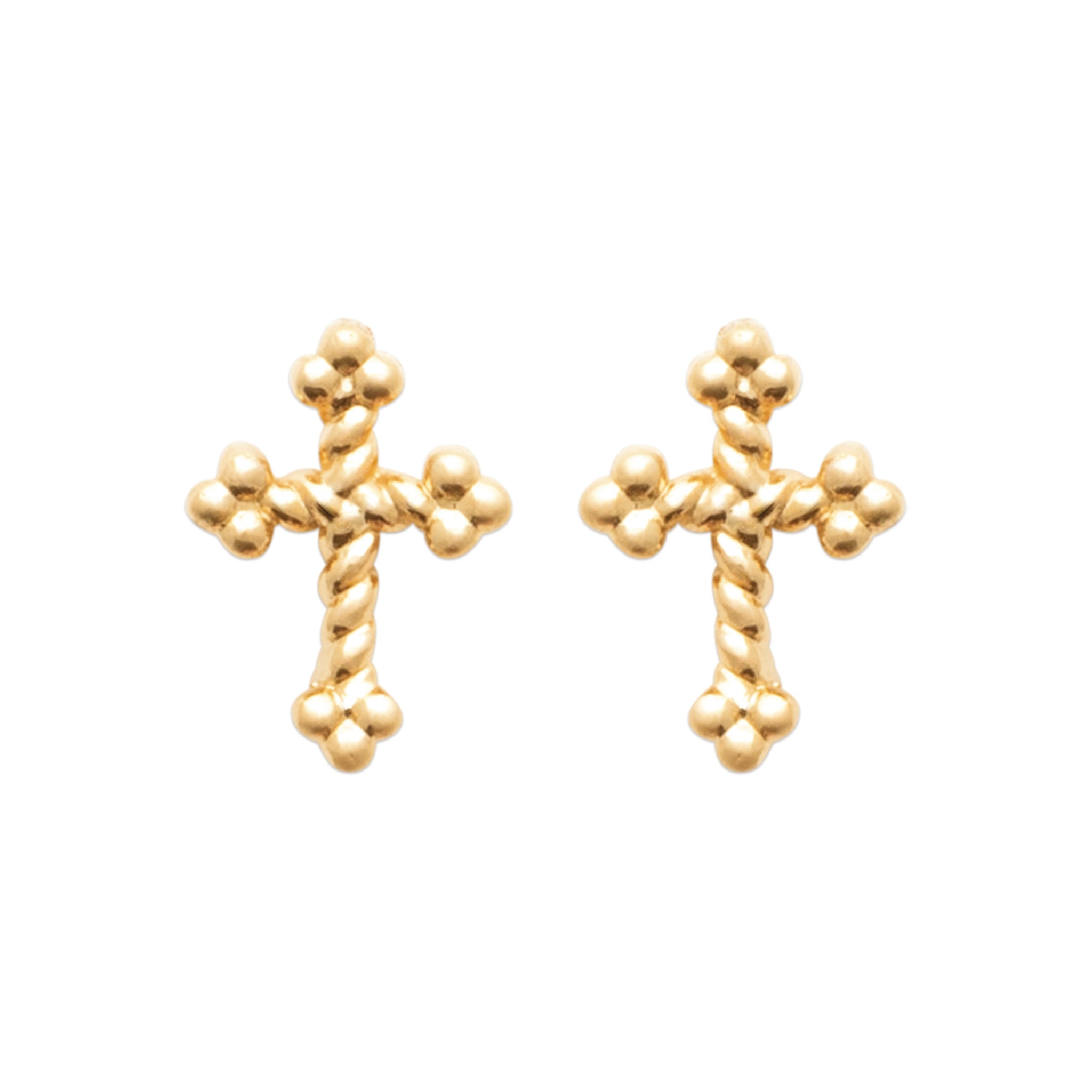 Boucles d'oreilles puces croix