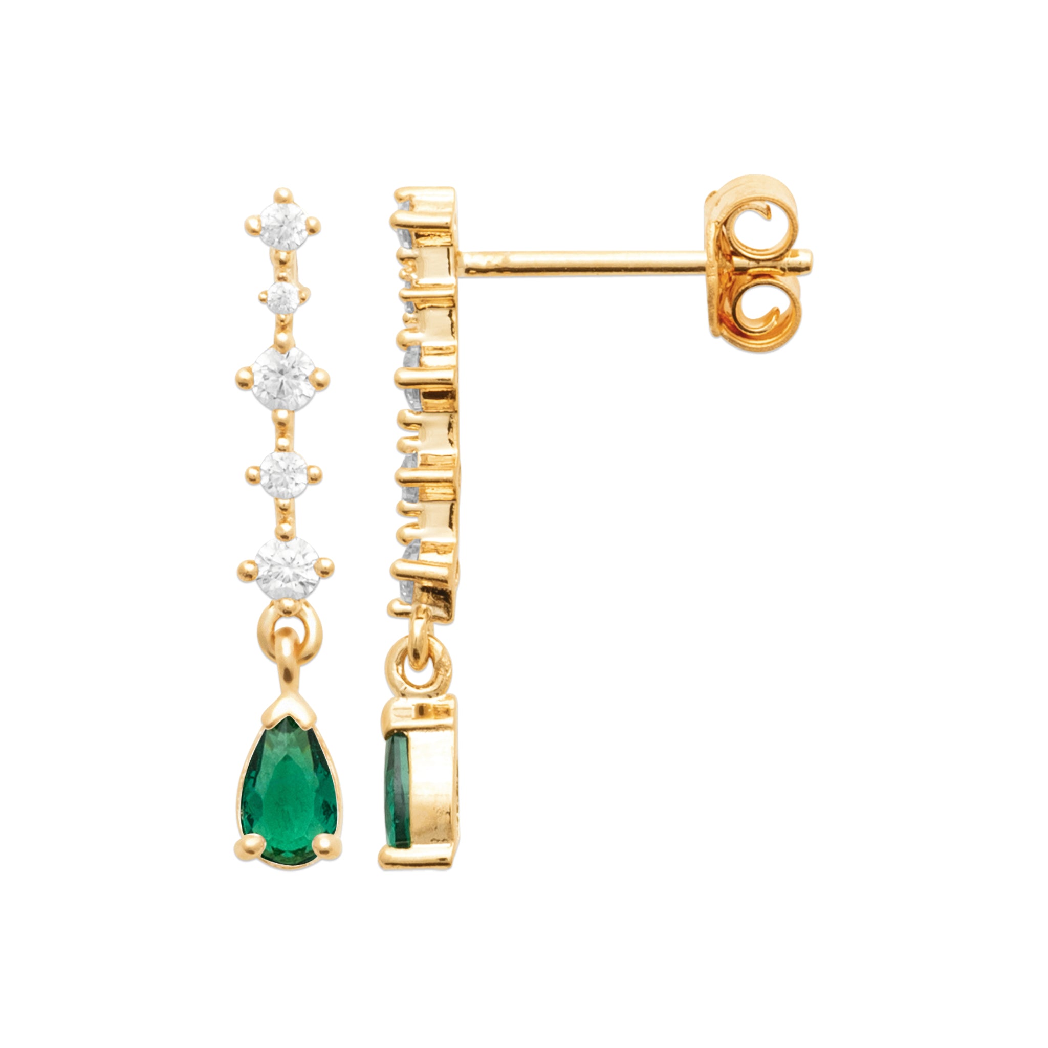 Boucles d'oreilles gouttes teintés pendantes