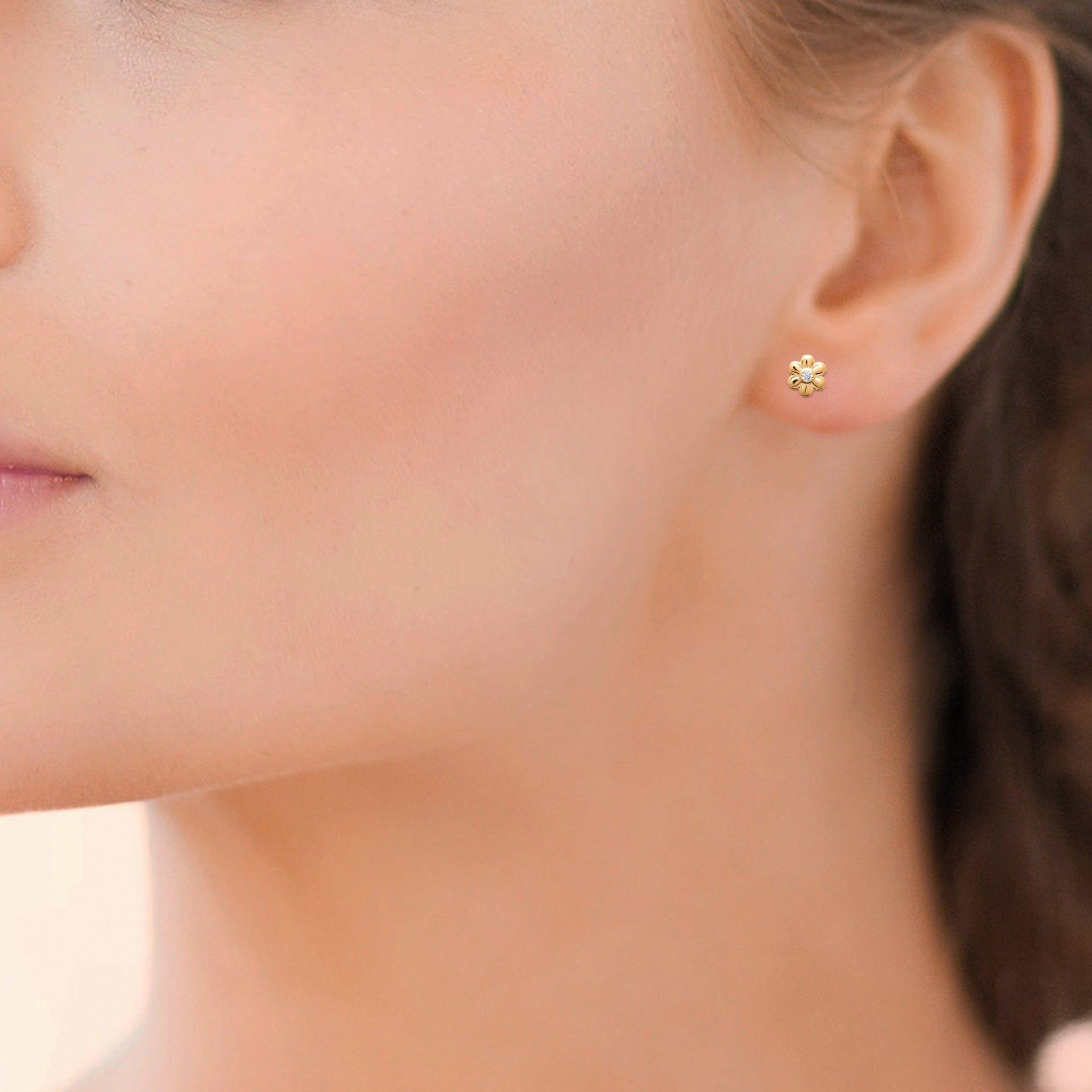 Boucles puces fleurs bombées avec oxydes