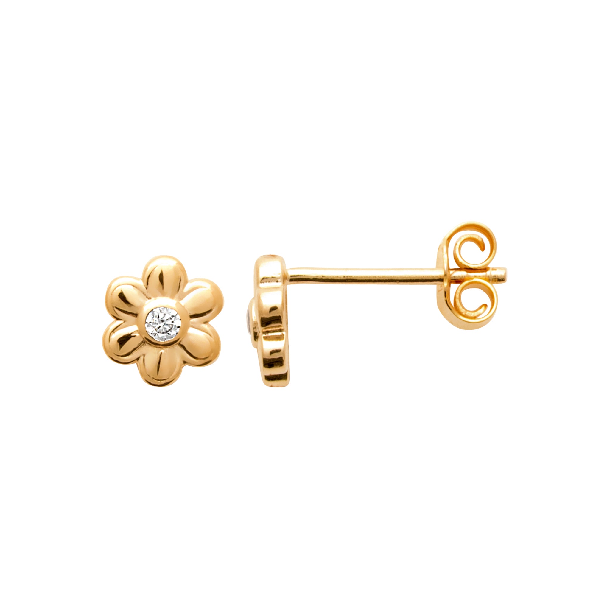 Boucles puces fleurs bombées avec oxydes