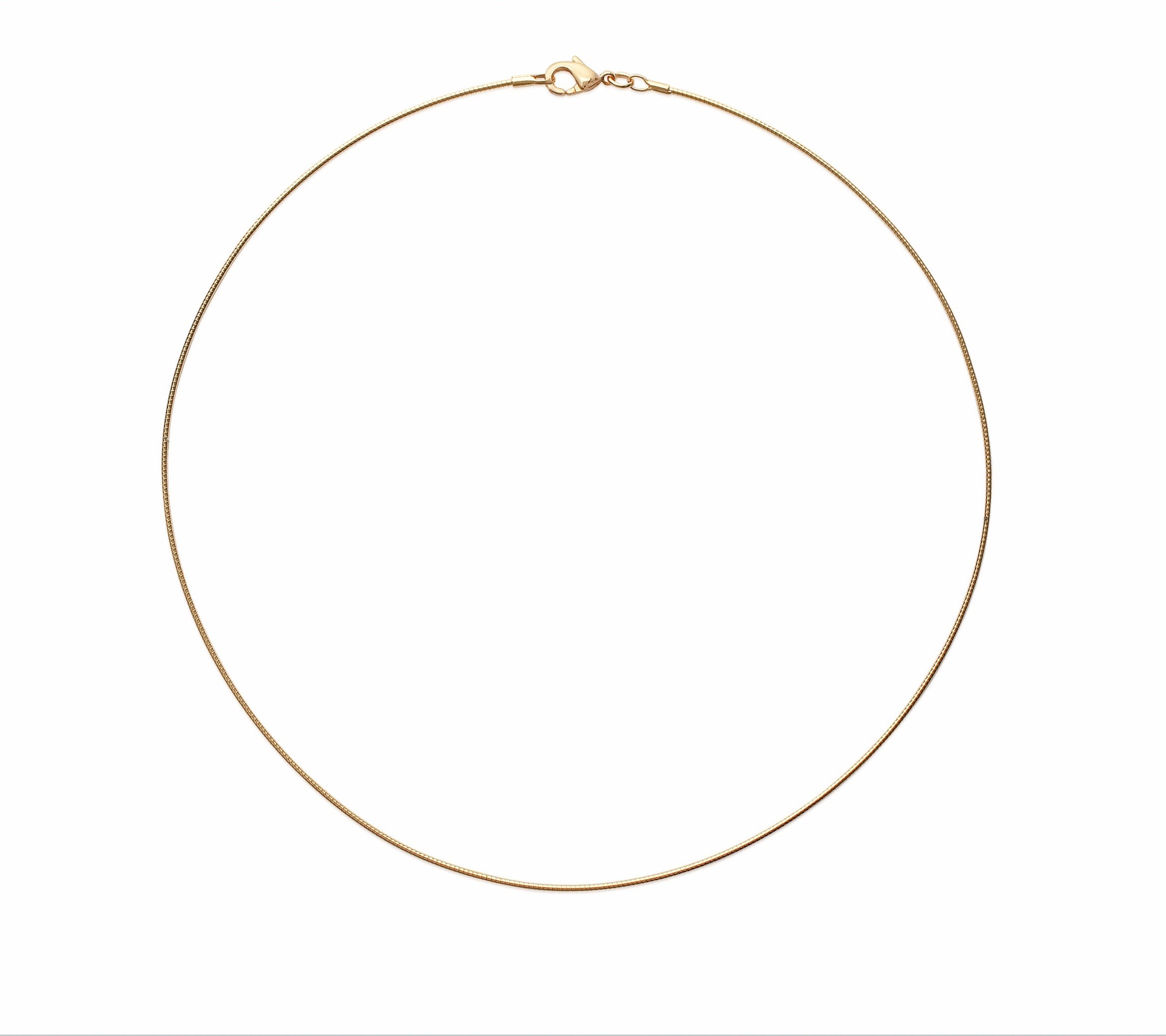Collier maille oméga ronde rigide