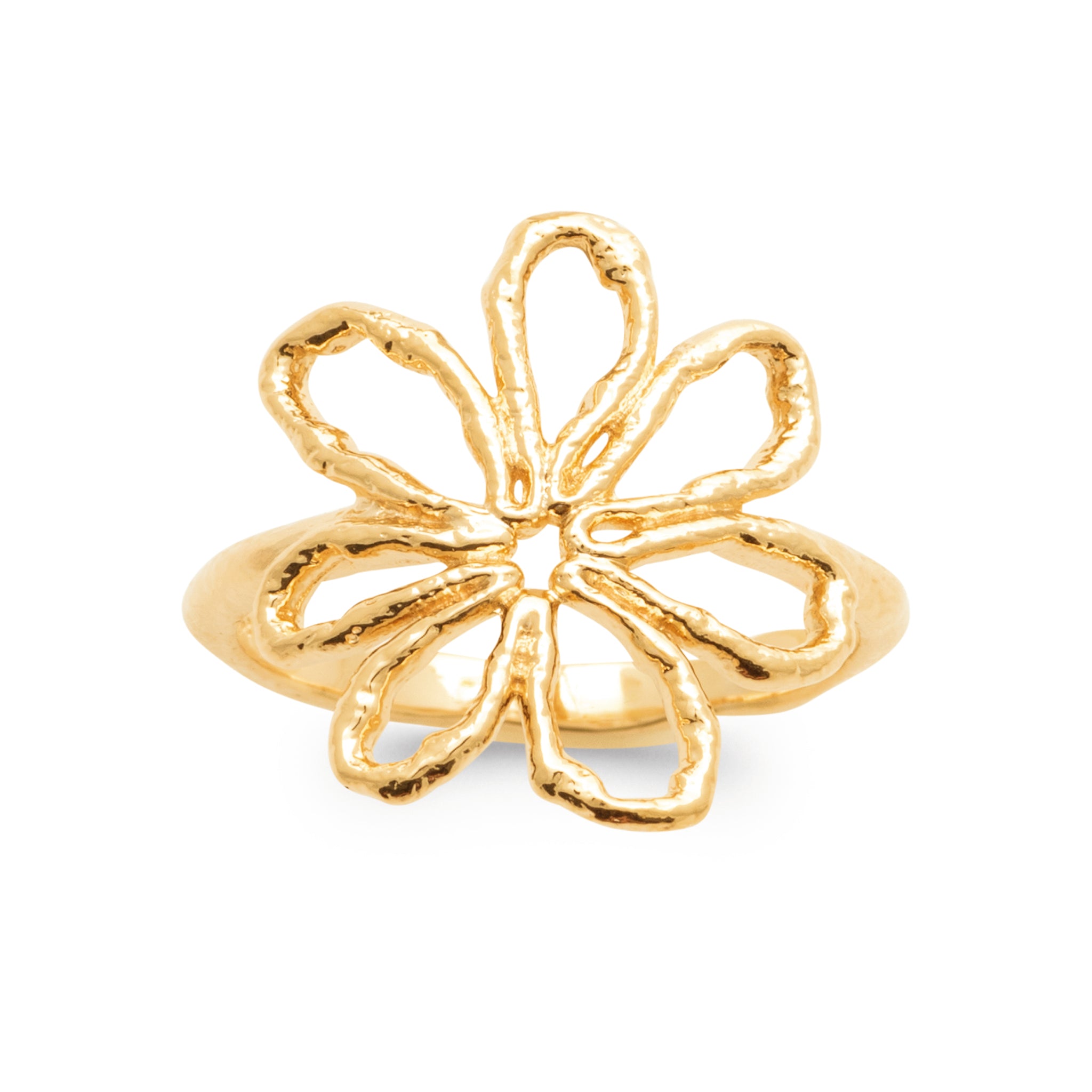 Bague fleur ajourée