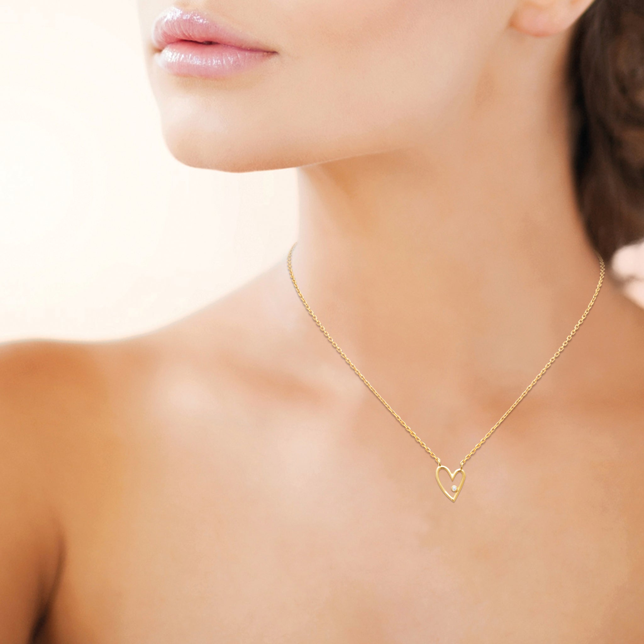 Collier cœur ouvert