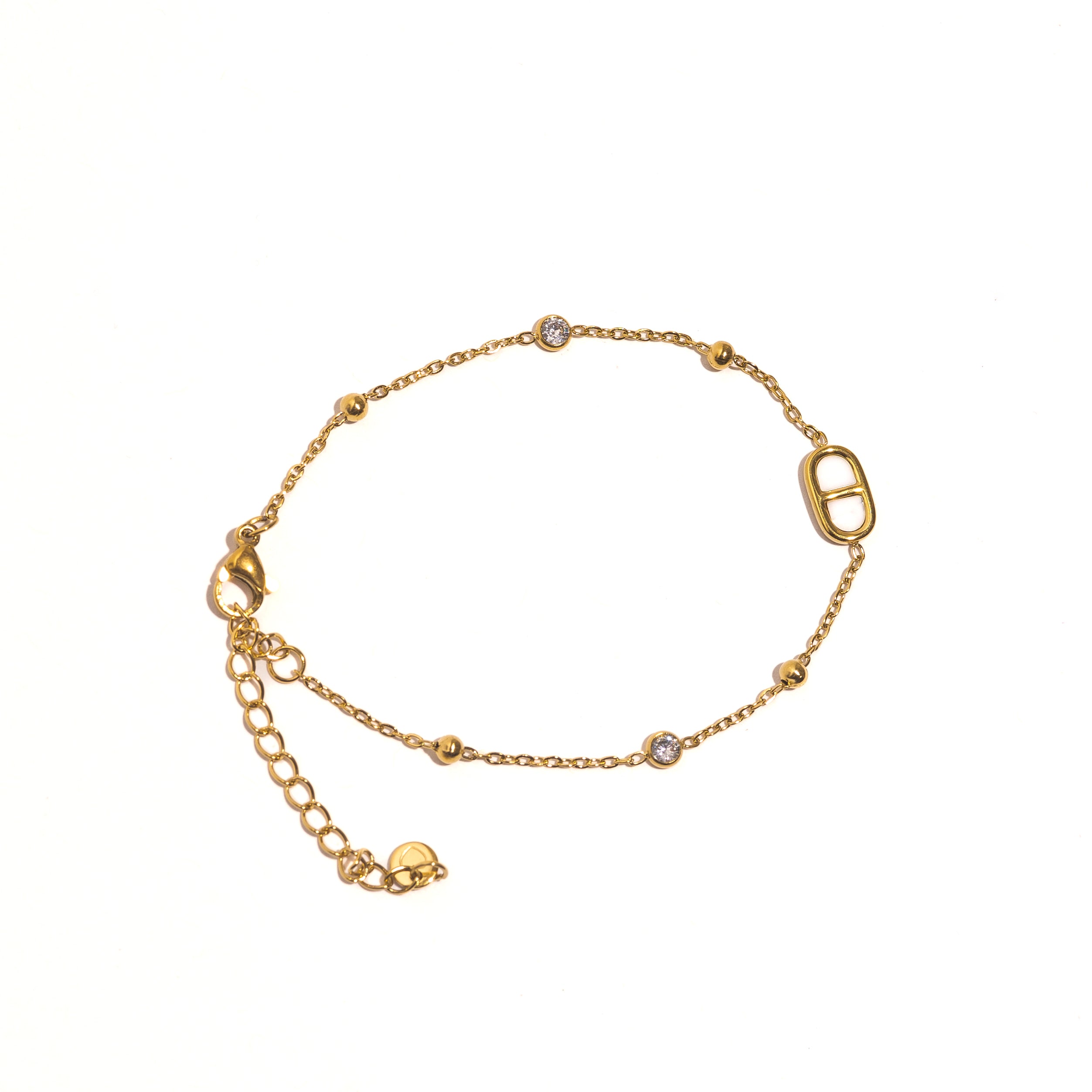 Bracelet maille marine et oxydes