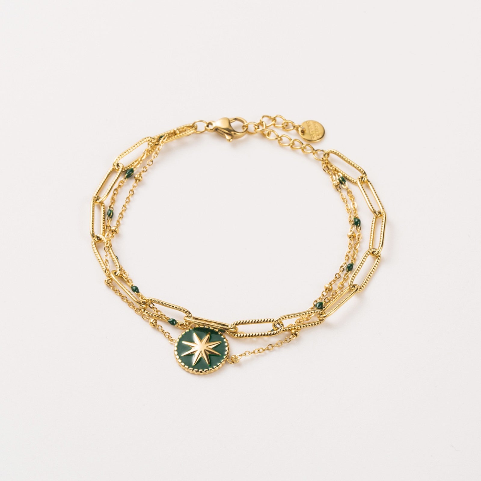 Bracelet 3 rangs étoile colorées et petites perles