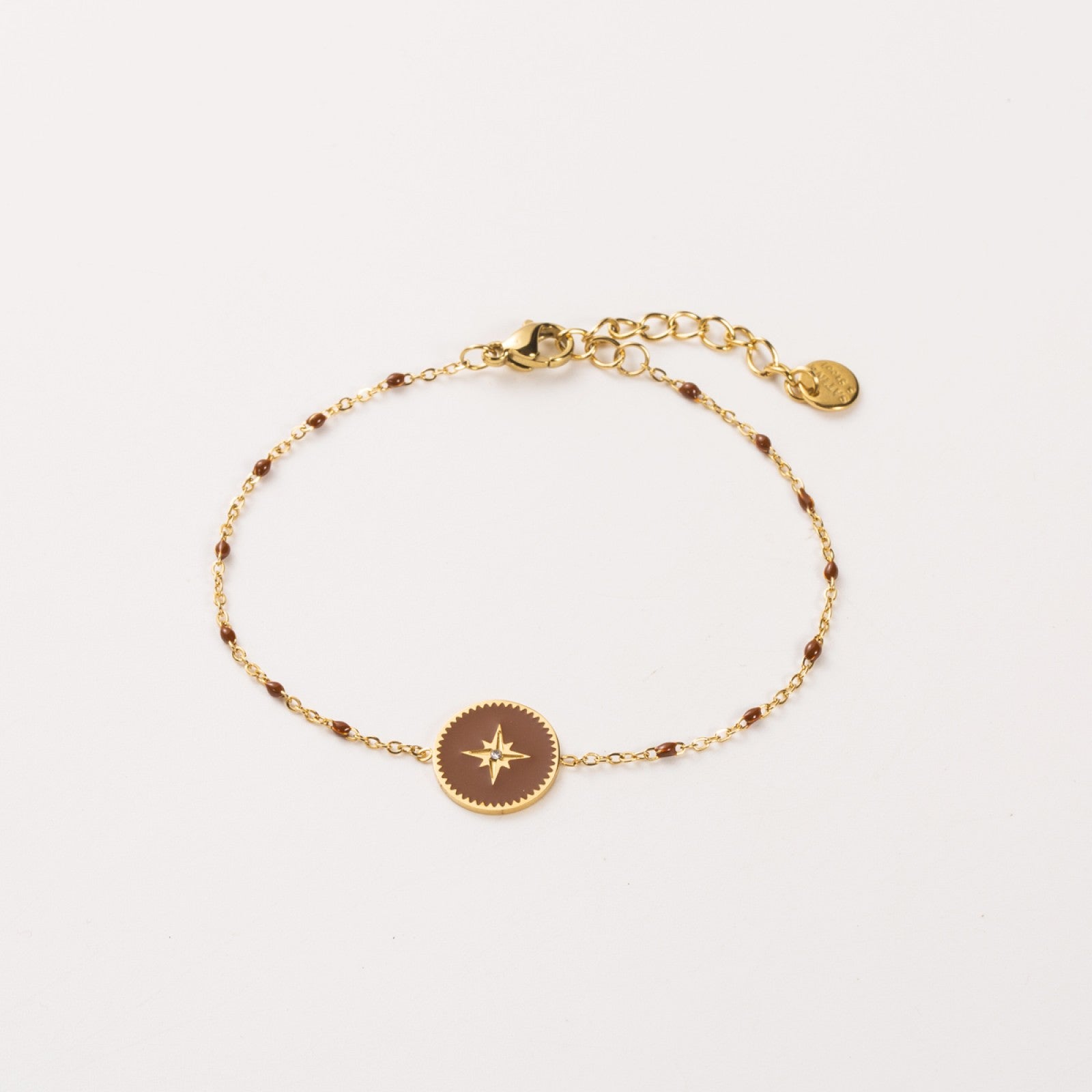 Bracelet petites perles et étoile colorée strass