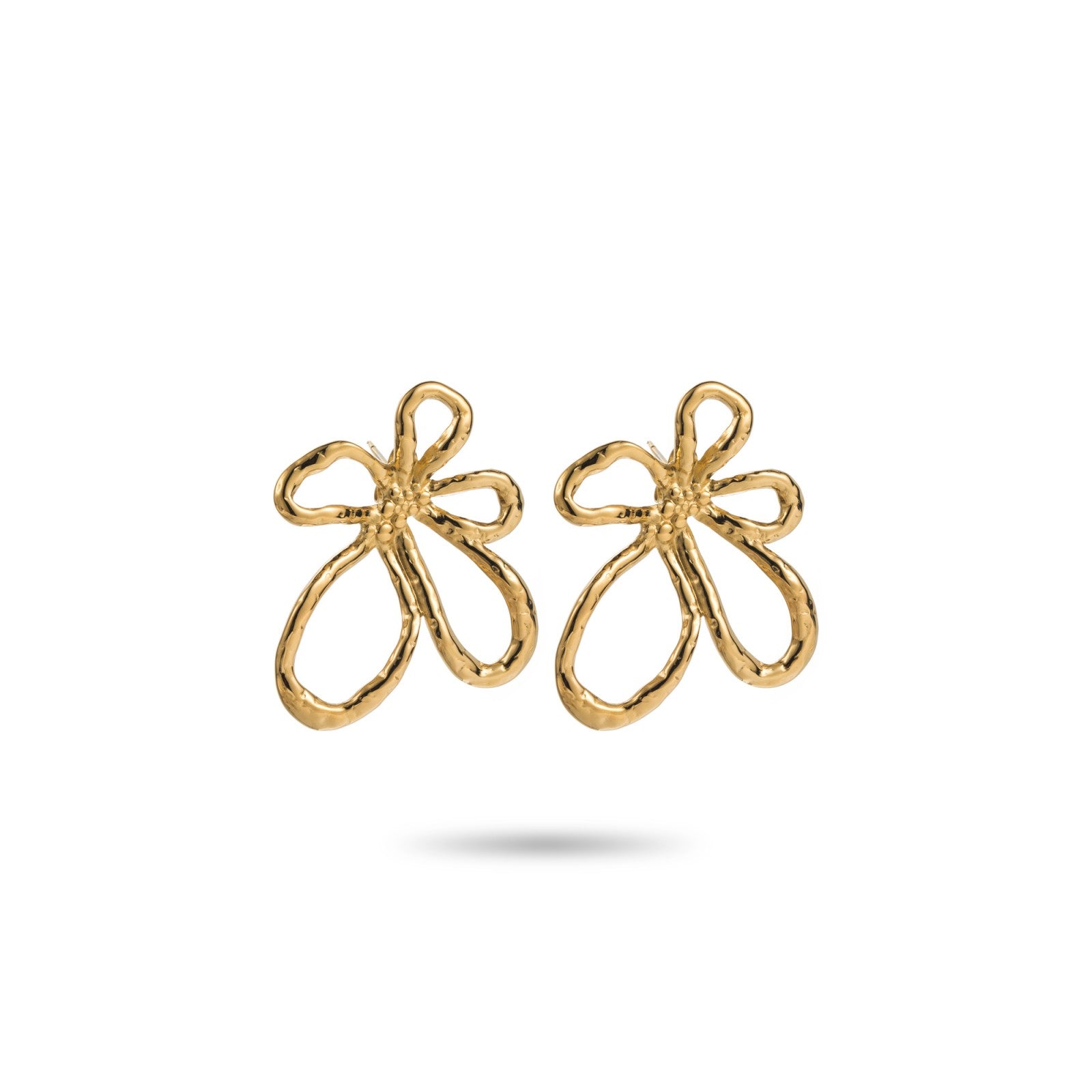 Boucles d'oreilles fleurs asymétriques
