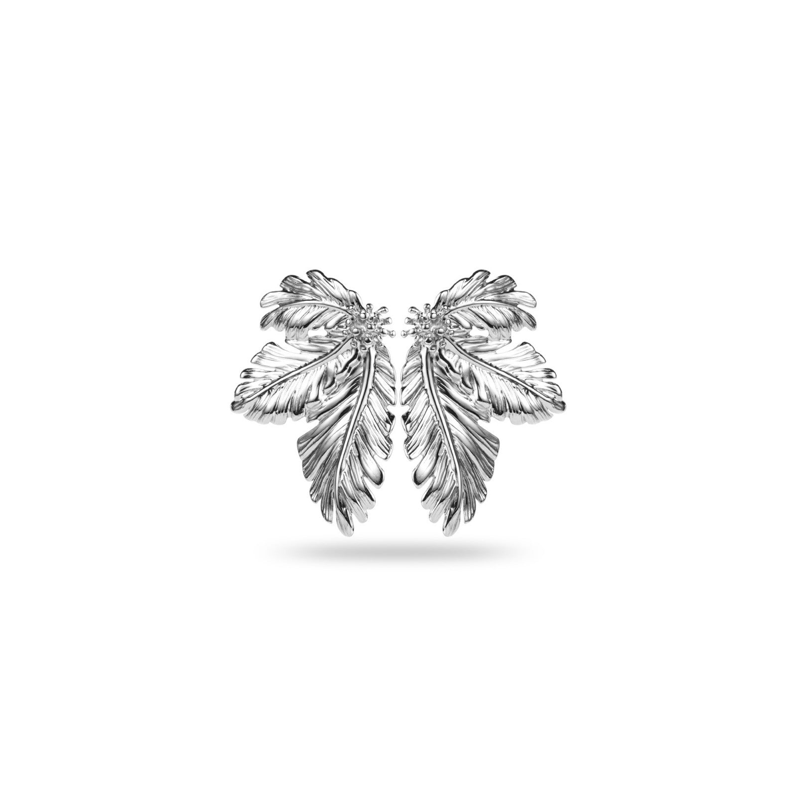 Boucles d'oreilles demi feuilles