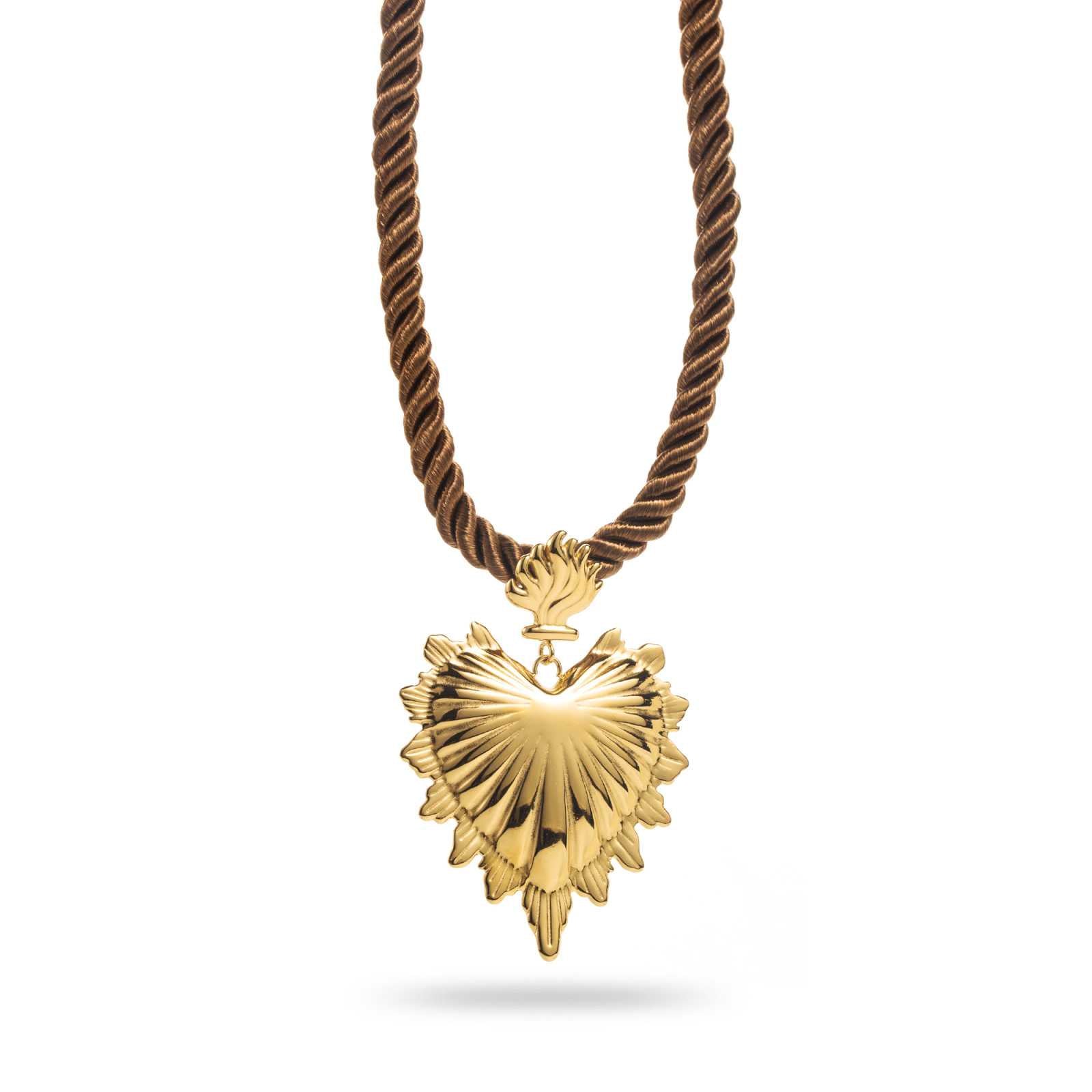 Collier cordon cœur