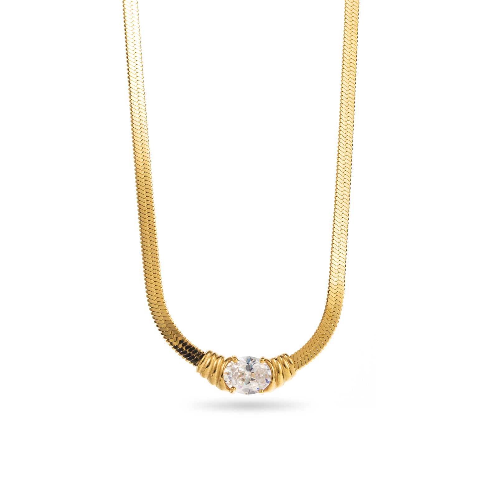 Collier chaine maille serpent