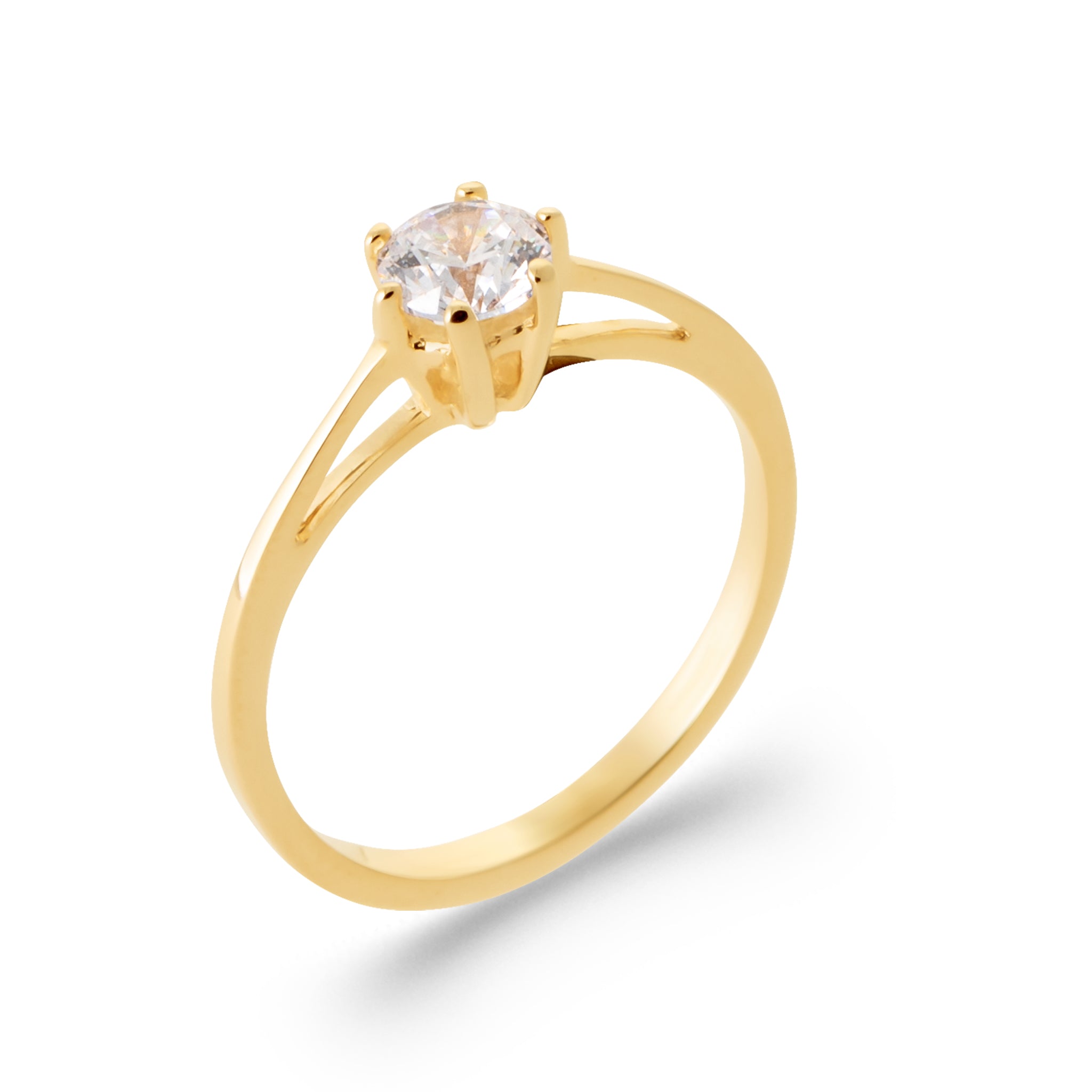 Bague solitaire zircon