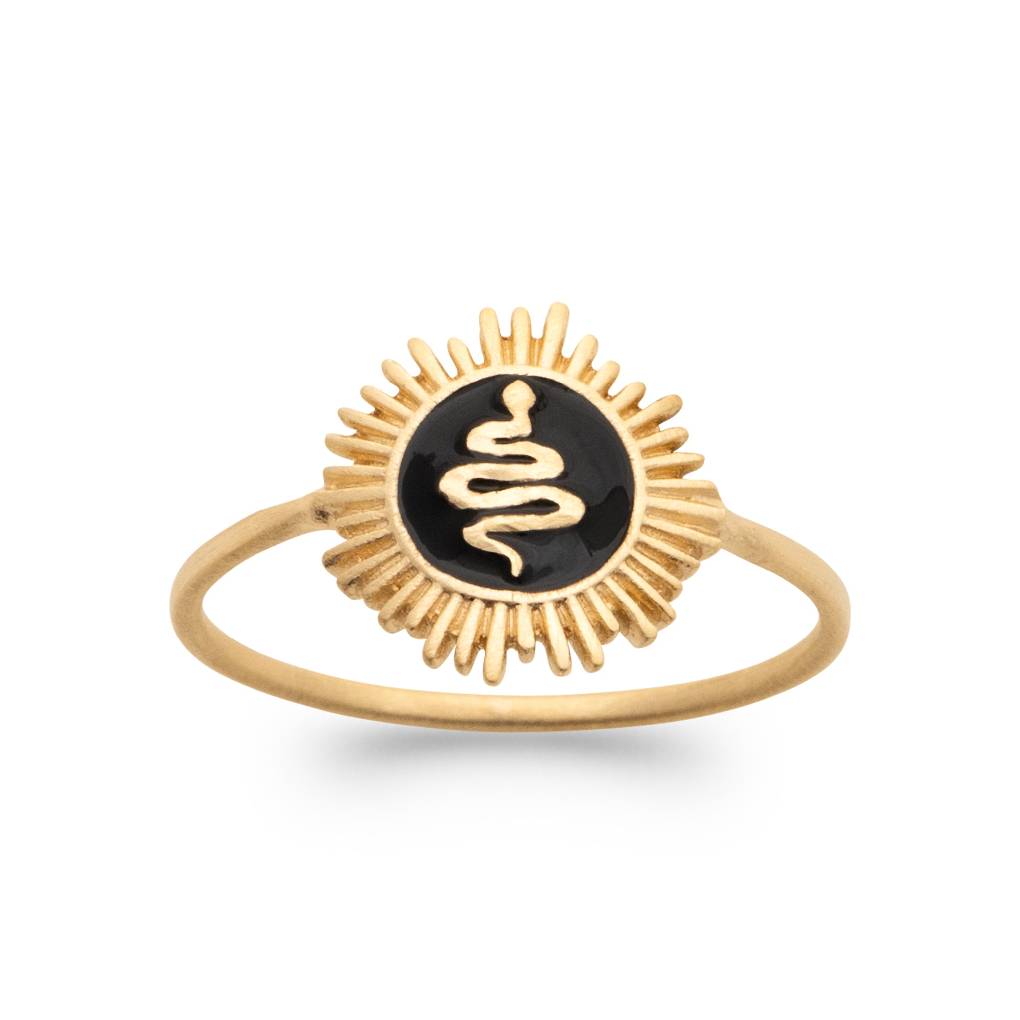Bague soleil et serpent