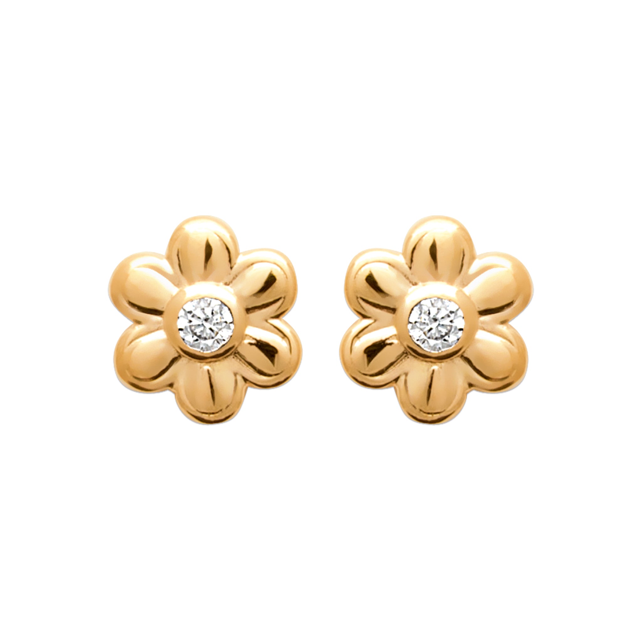 Boucles puces fleurs bombées avec oxydes