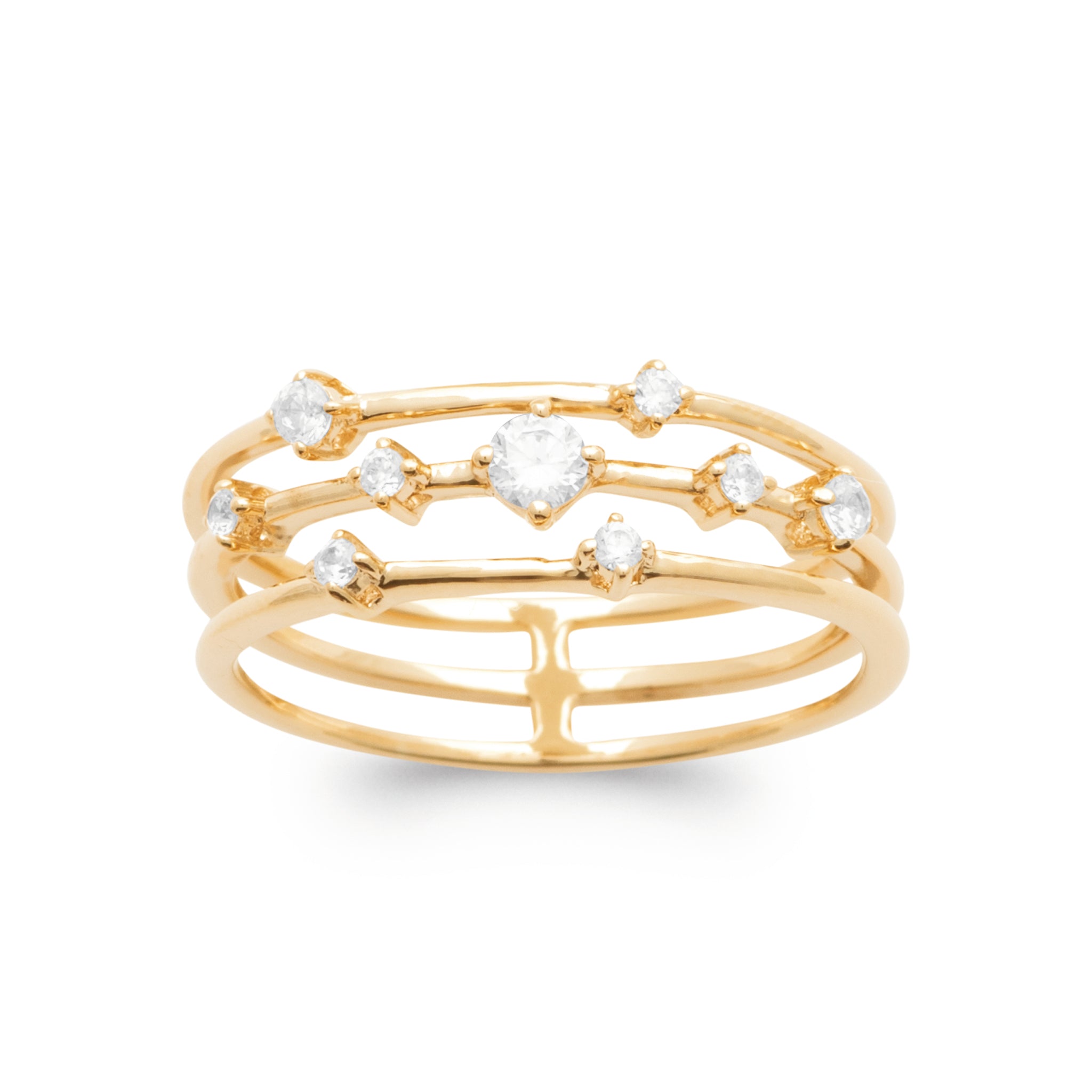 Bague multi rangs oxydes