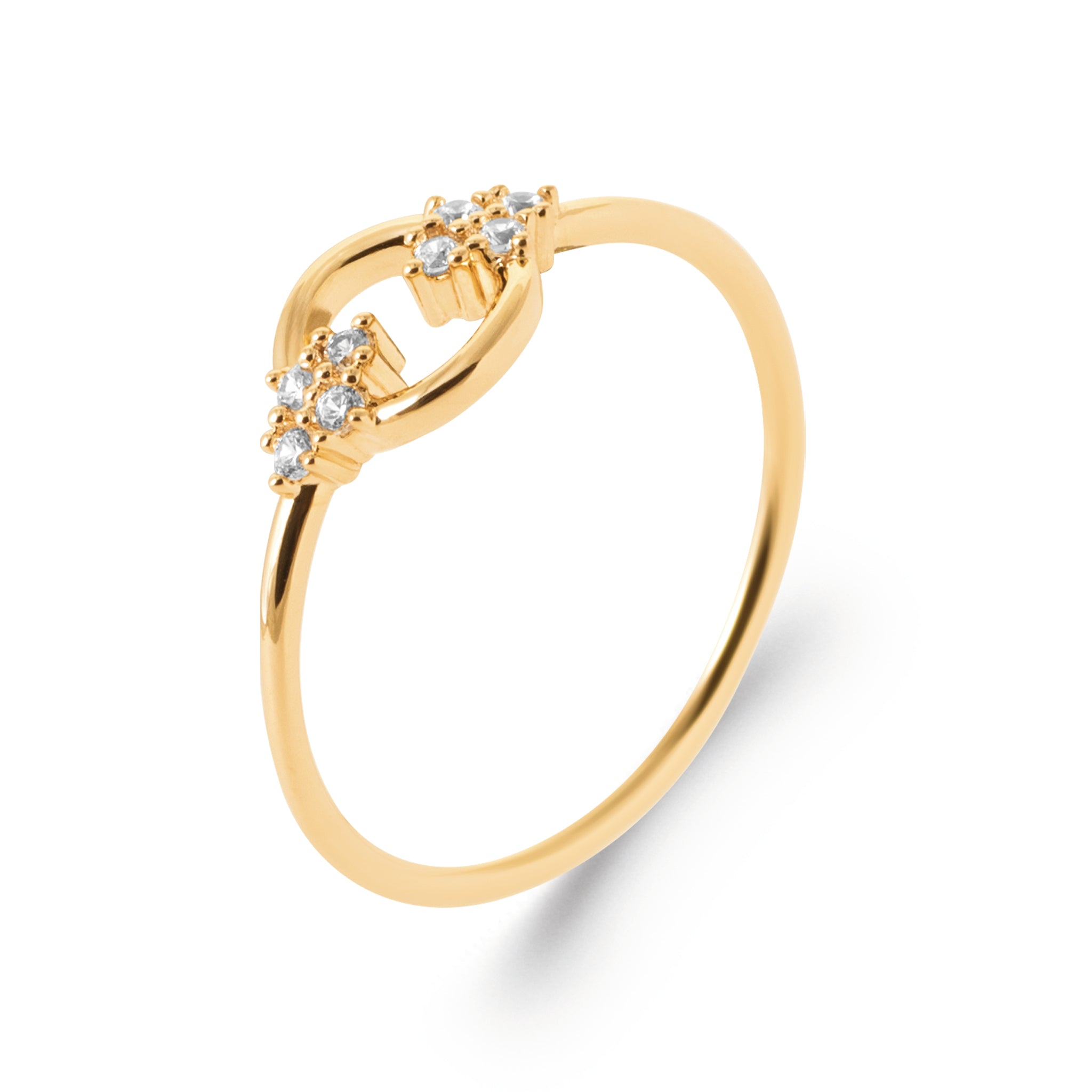 Bague rond ajouré empierré