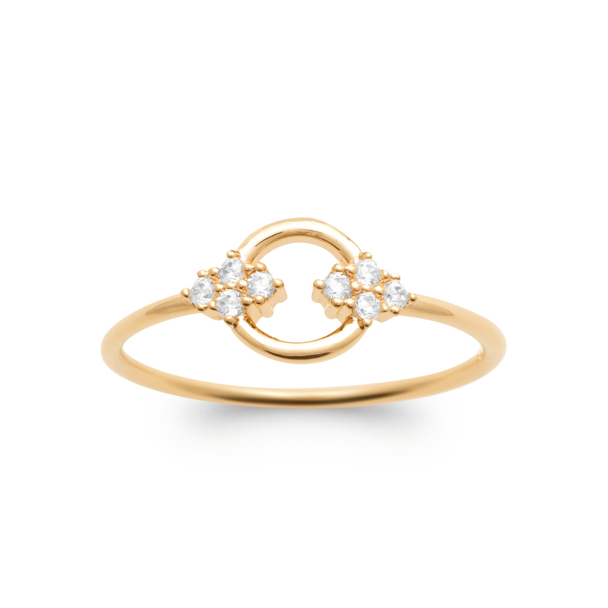 Bague rond ajouré empierré