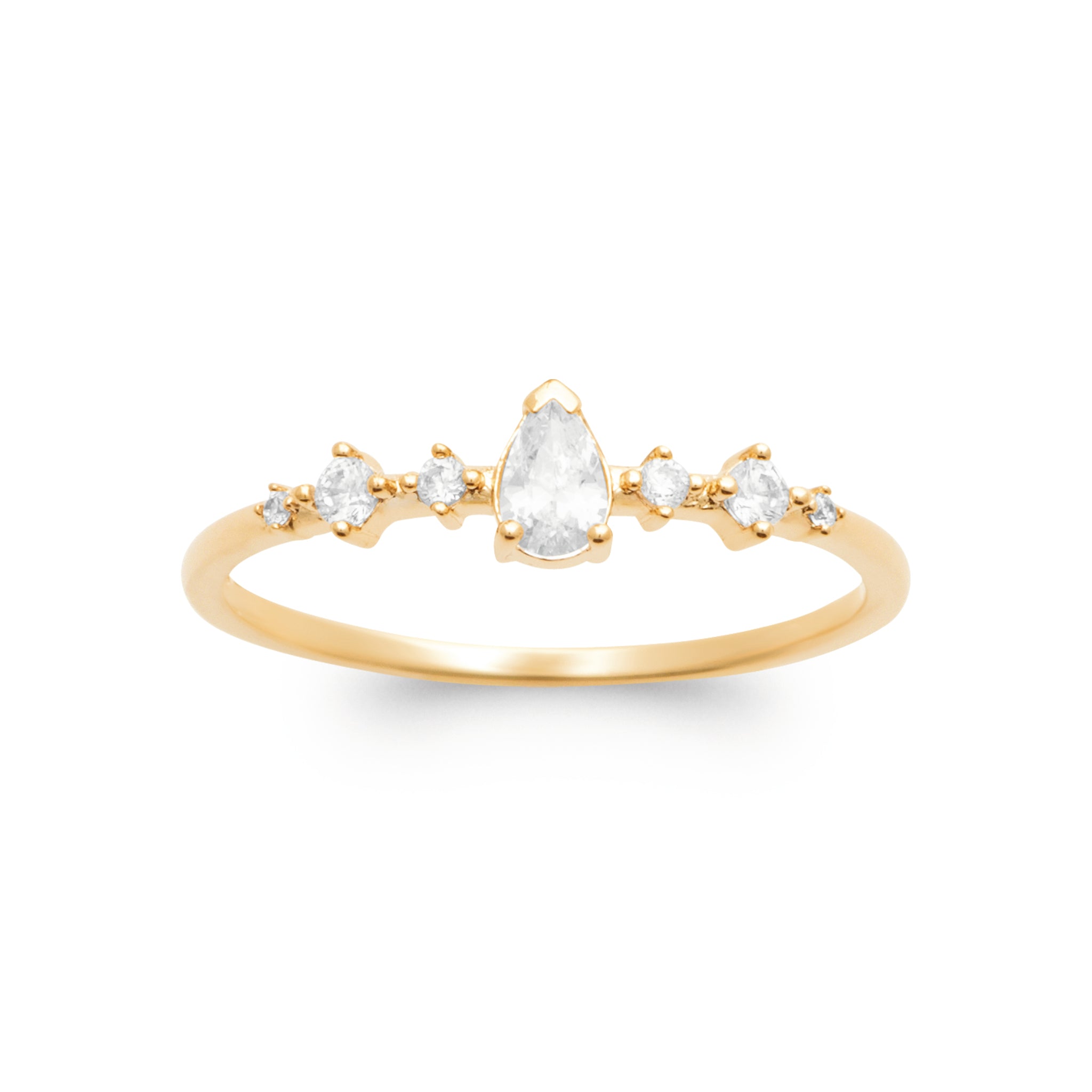 Bague sertie d'oxydes