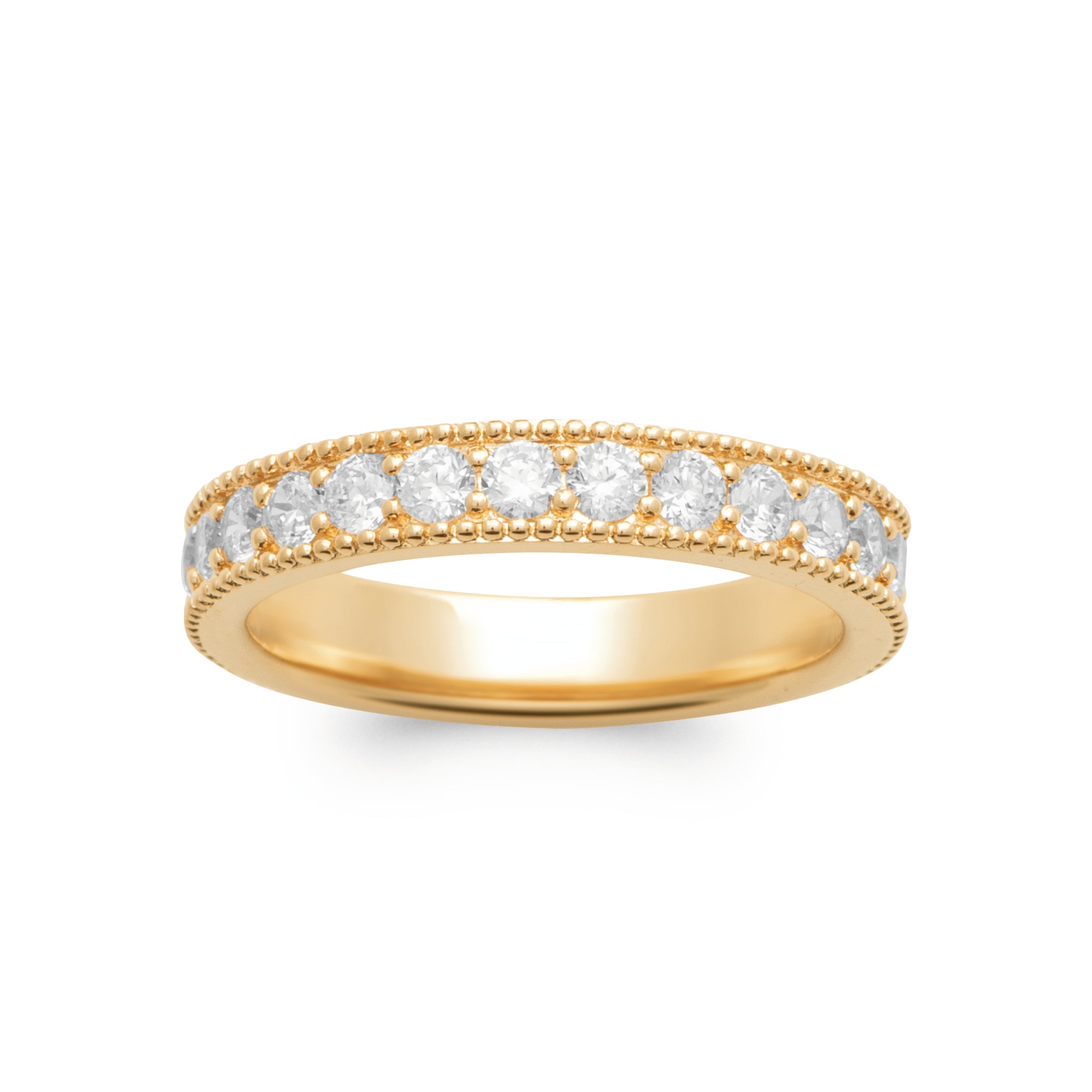 Bague oxydes pavé milgrain