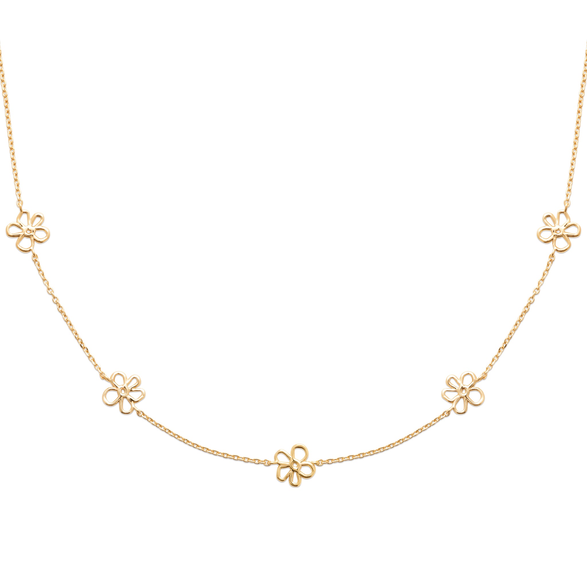Collier multi-fleurs ouvertes