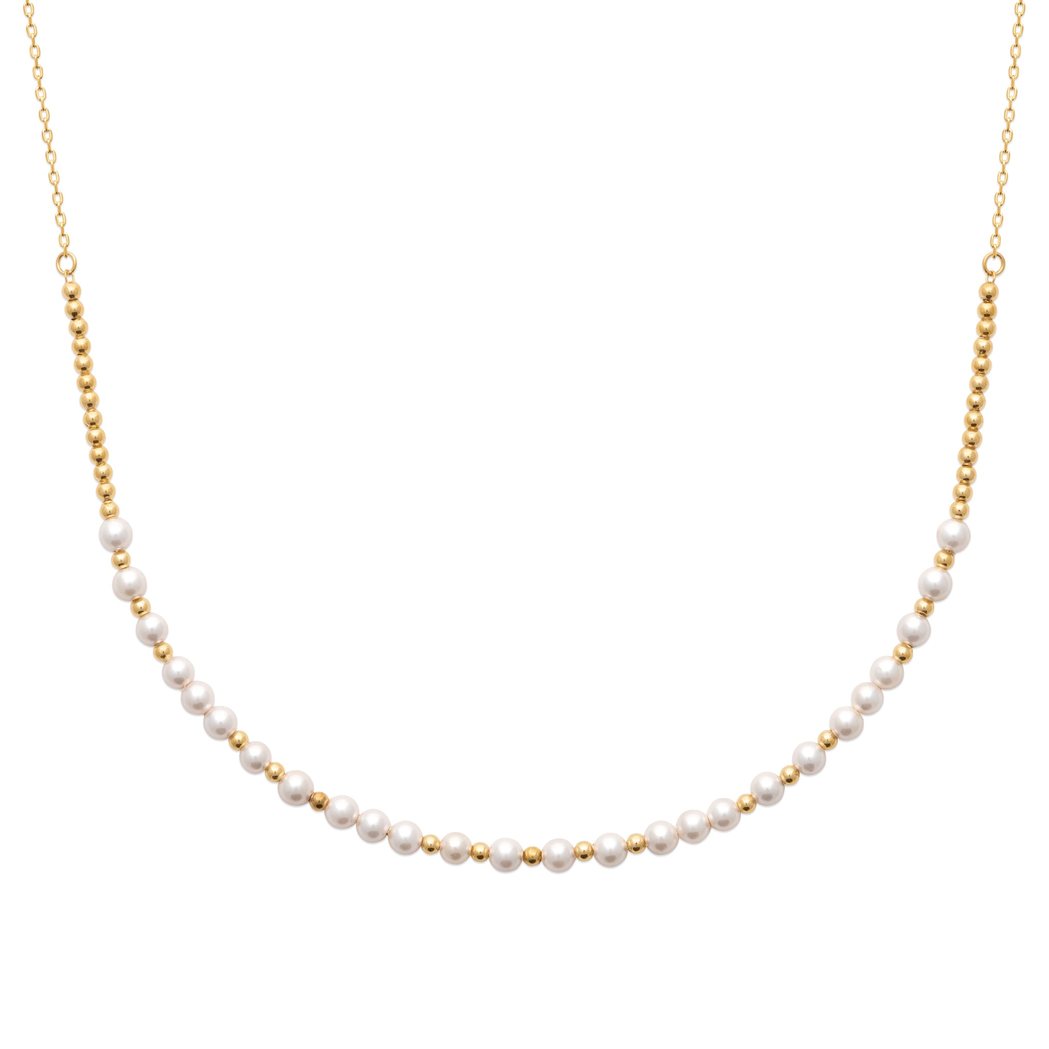 Collier perles d'imitation