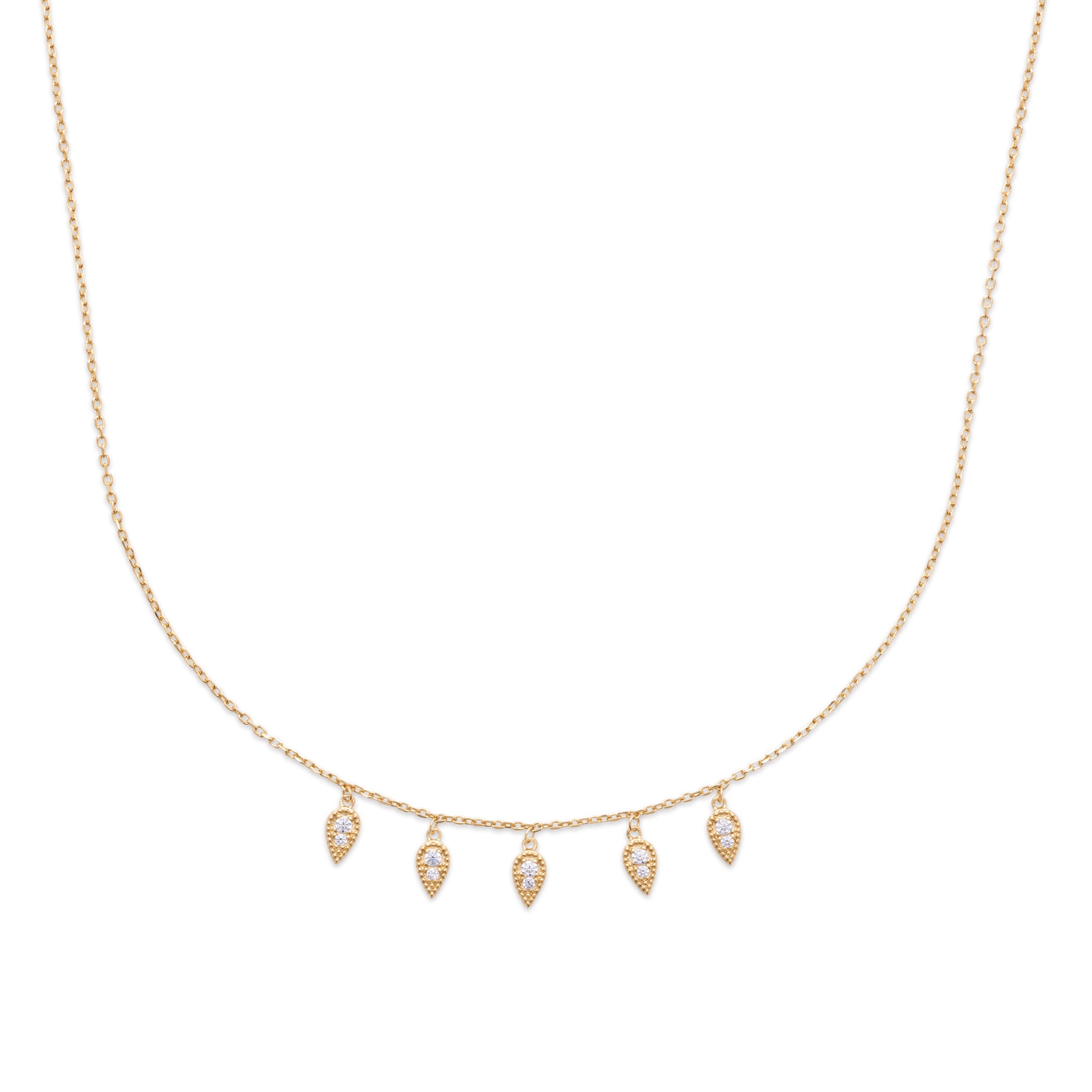 Collier breloques gouttes oxydes