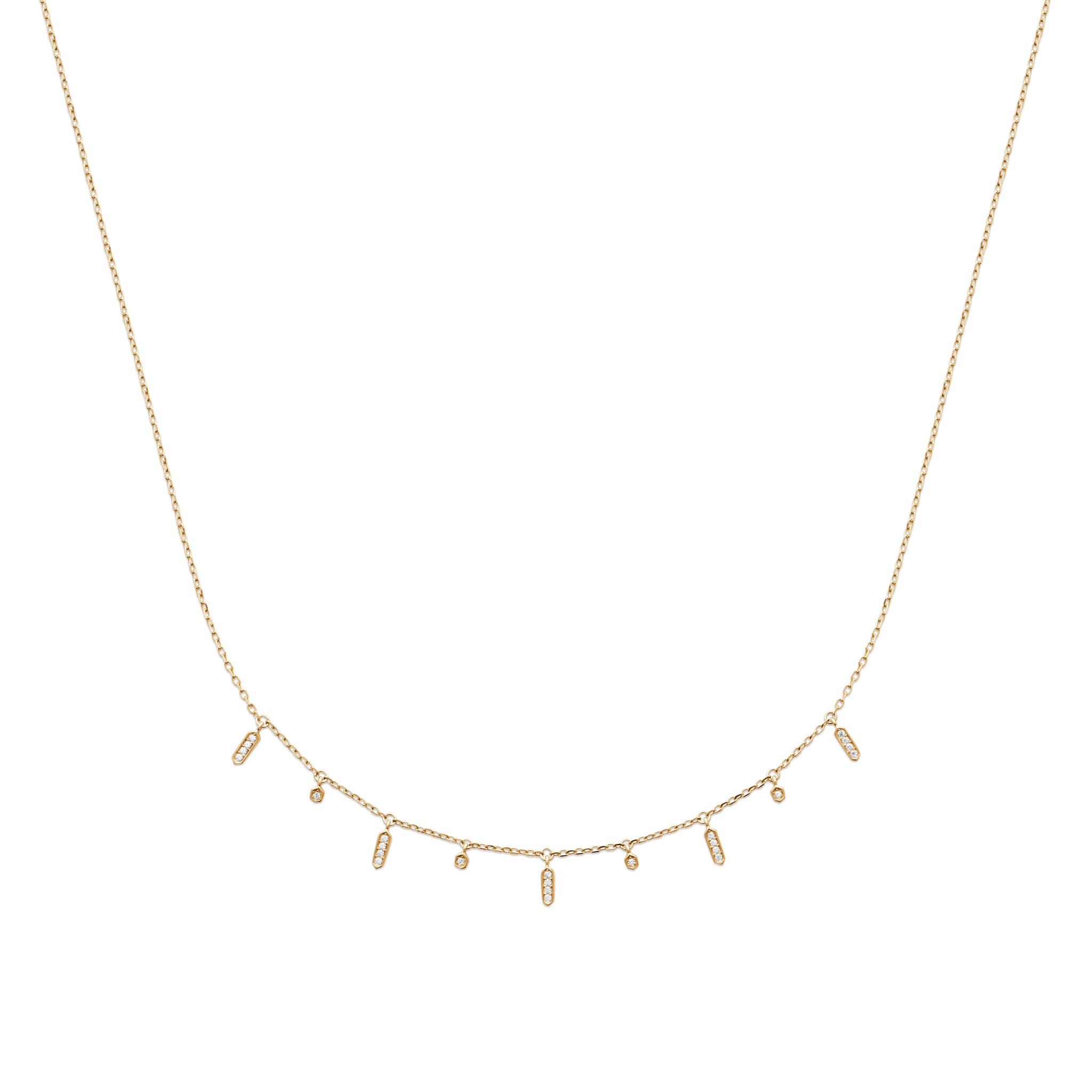 Collier breloque barres oxydes