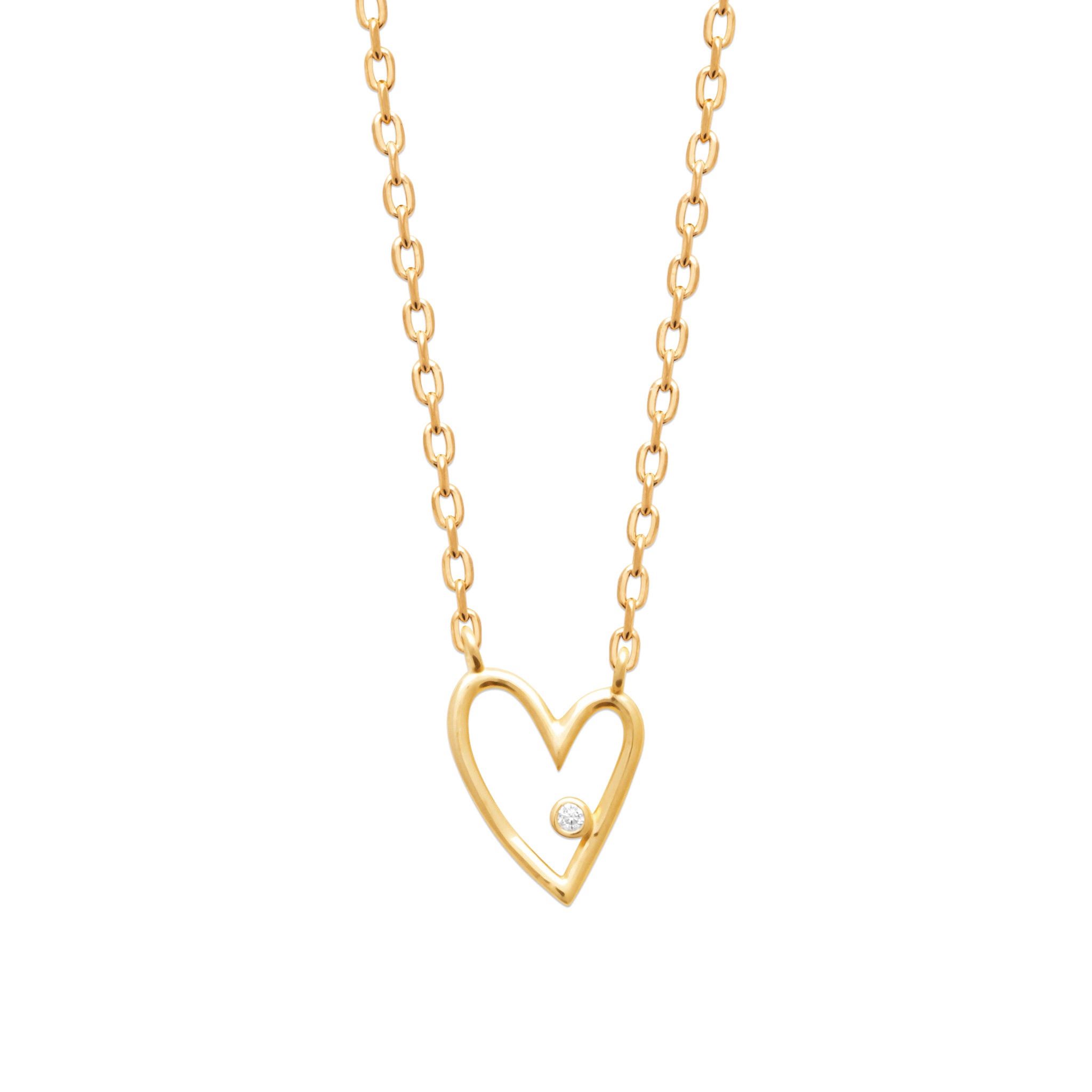 Collier cœur ouvert