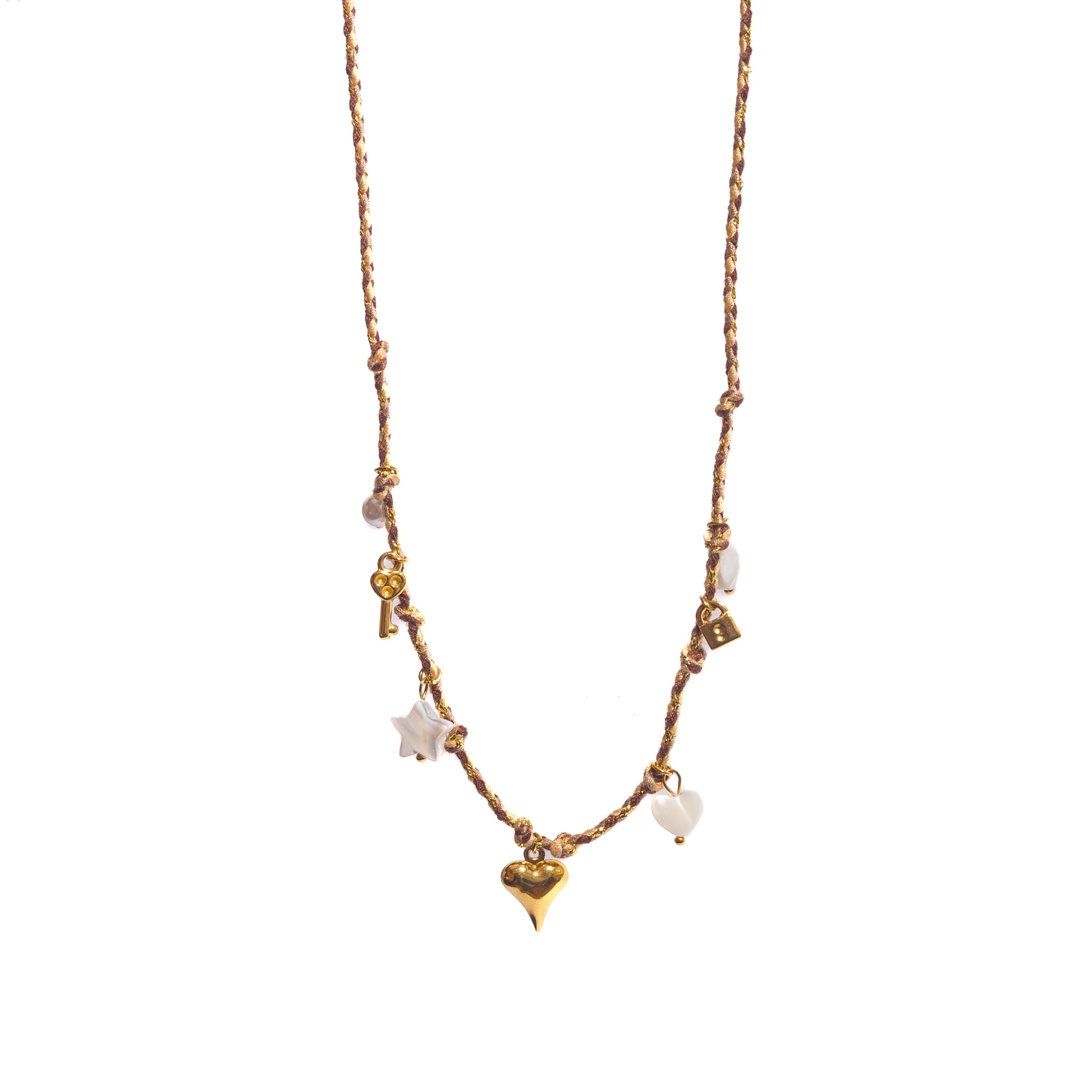 Collier corde à breloques