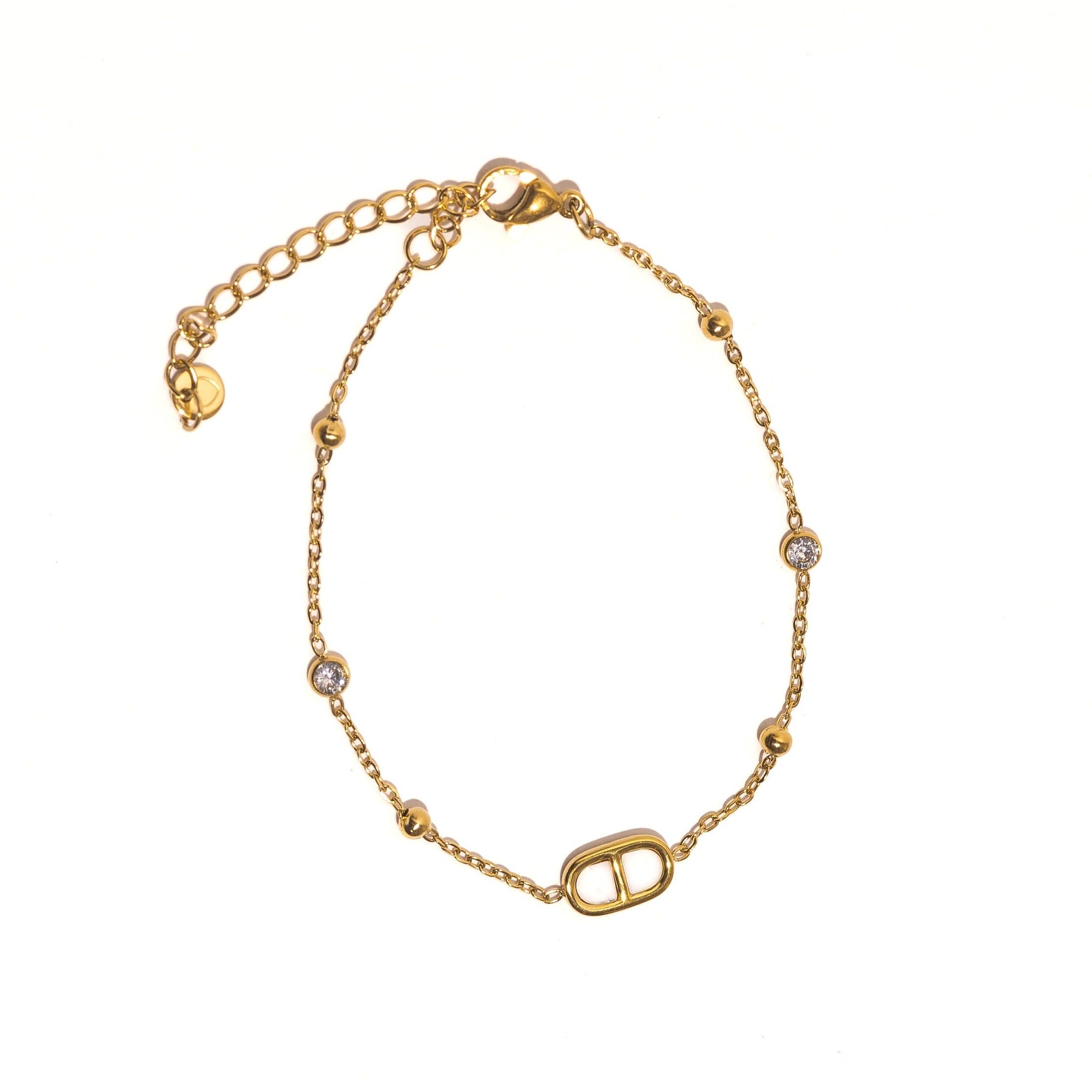 Bracelet maille marine et oxydes