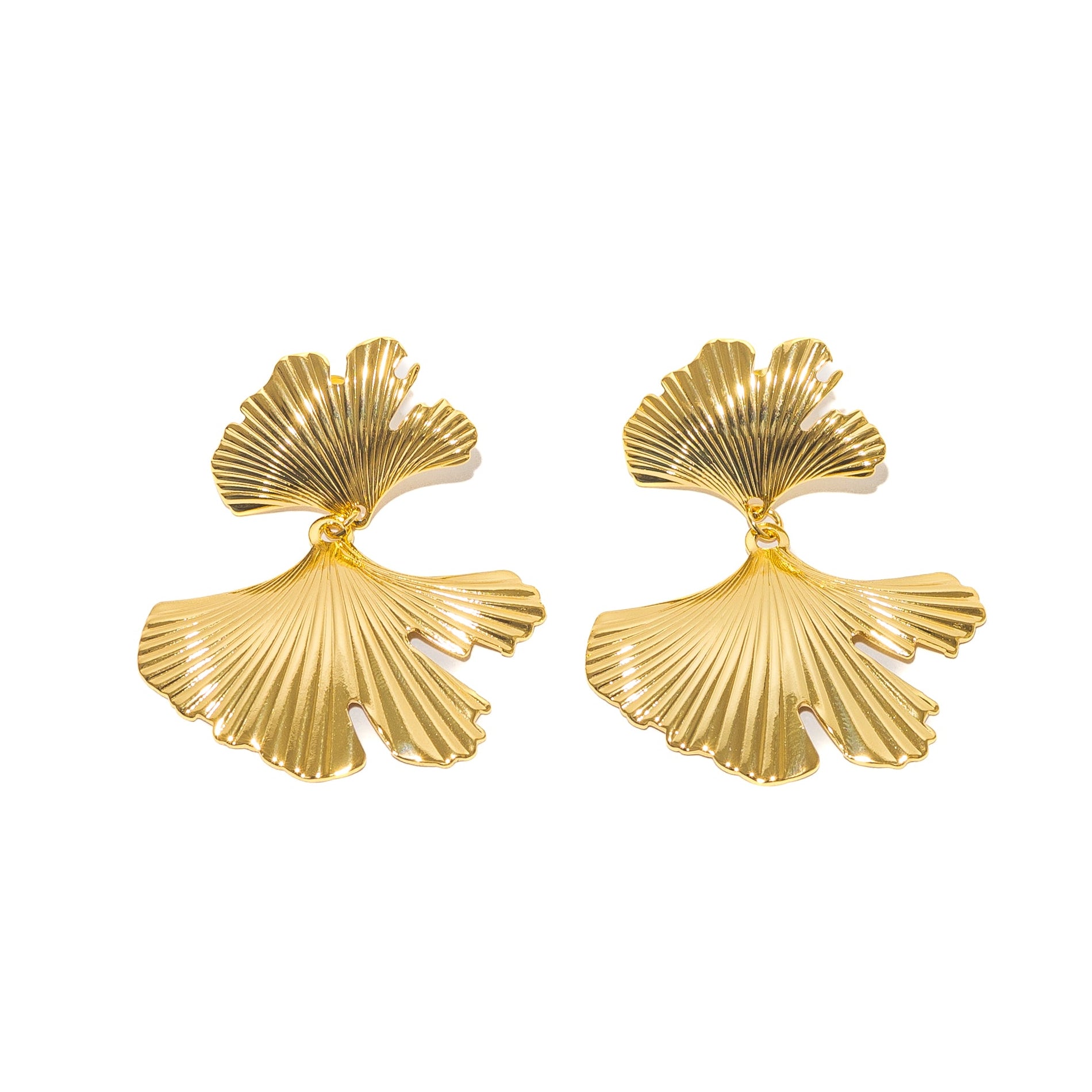Boucles style feuilles de ginkgo
