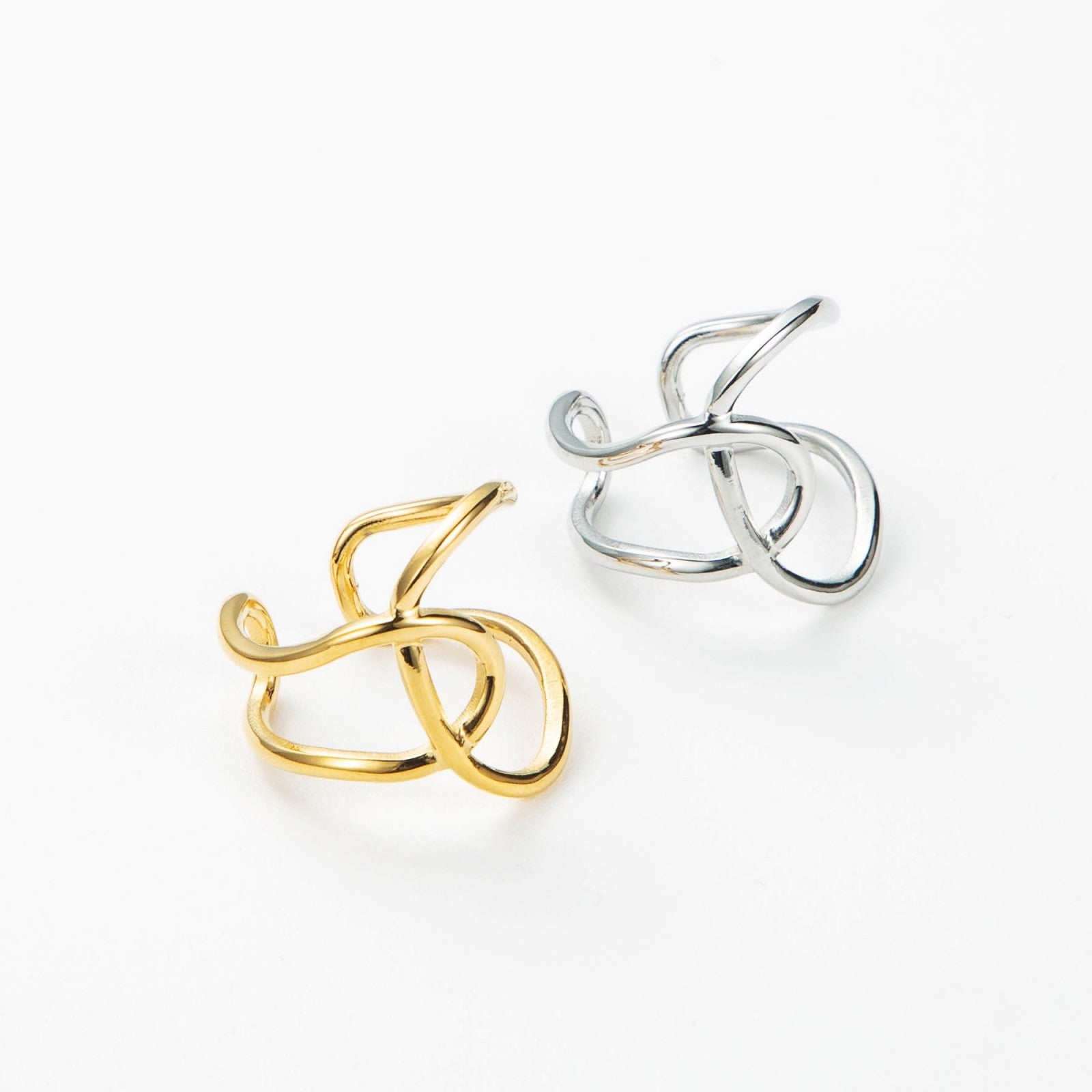 Bague entrelacée asymétrique