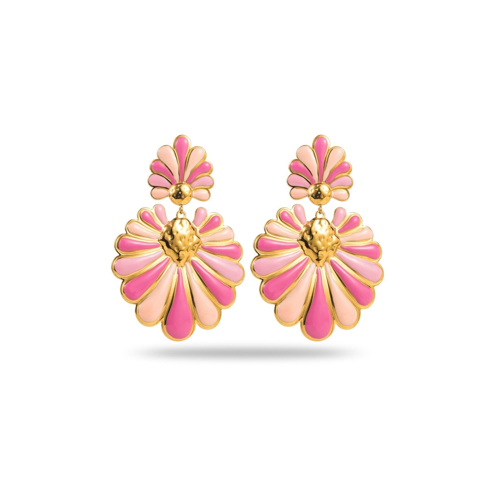 Boucles d'oreilles pétales colorées