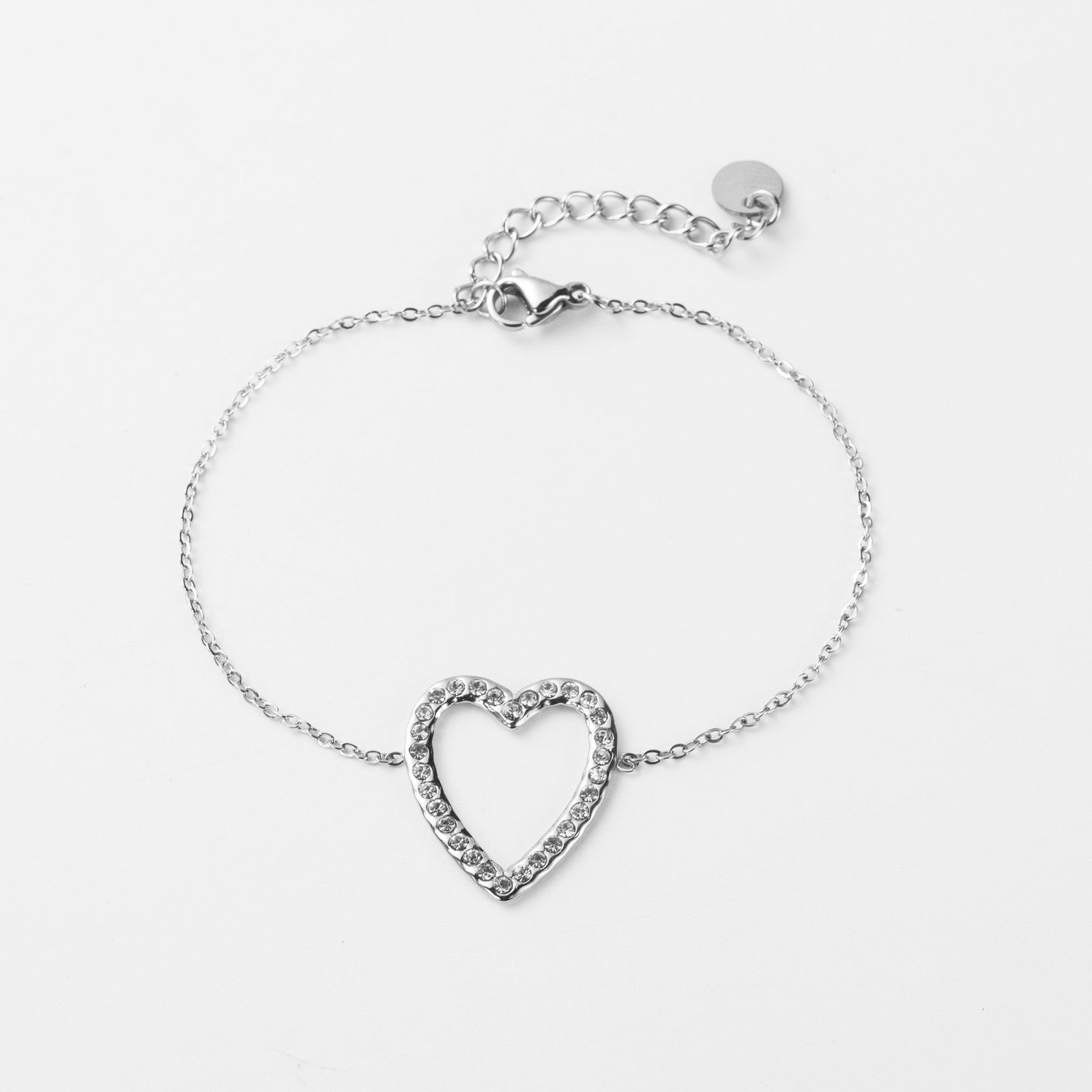 Bracelet cœur strass