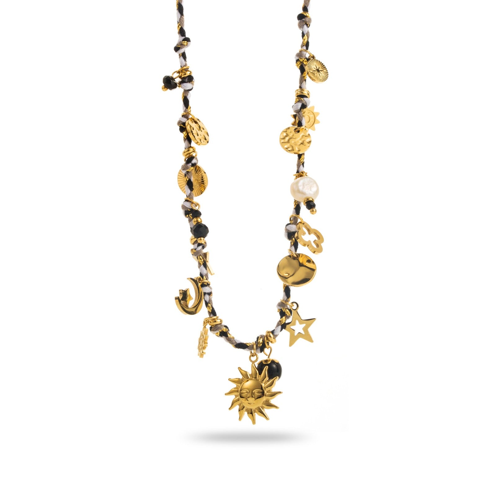 Collier cordon et charms